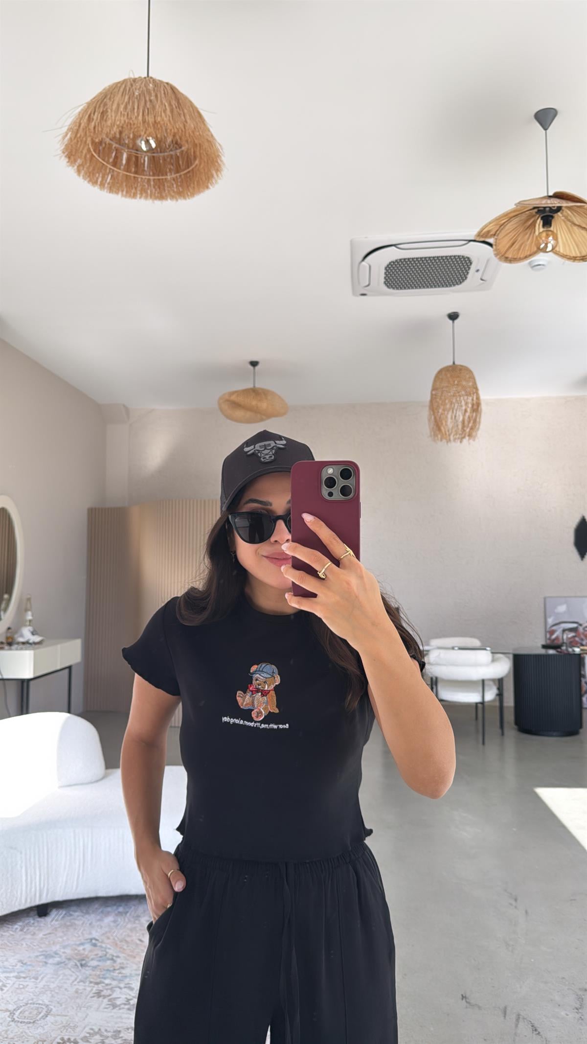 Siyah Ayıcıklı Tshirt