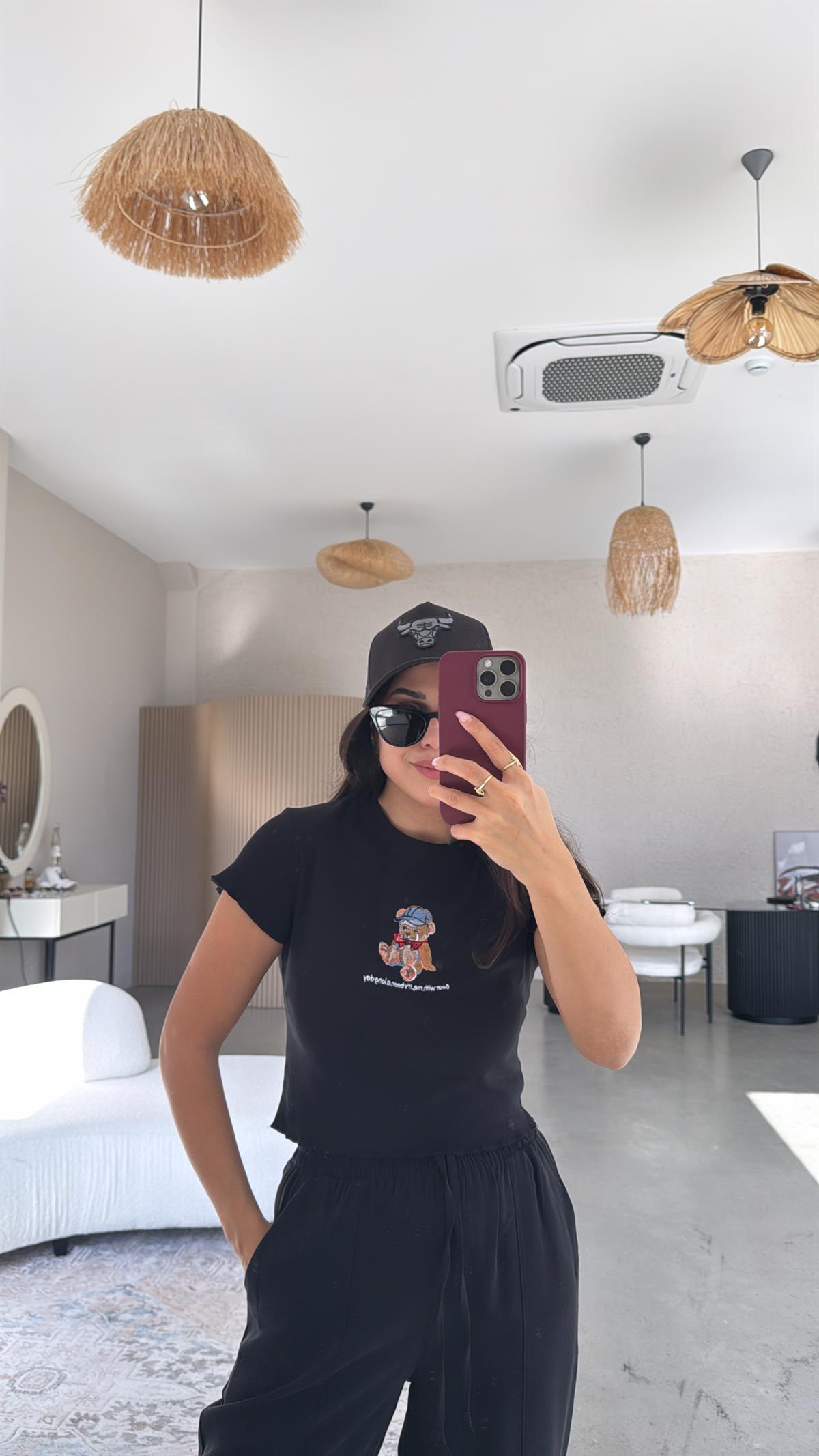 Siyah Ayıcıklı Tshirt