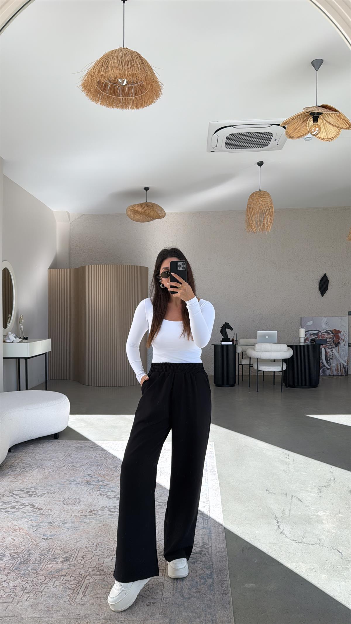 Siyah Beli Lastikli Mrc Pantolon