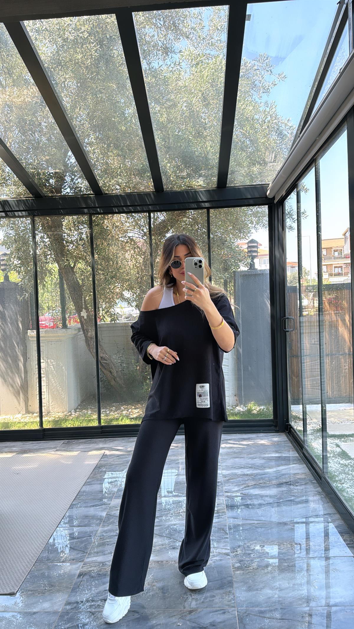 Siyah Bürümcük Üçlü Takım