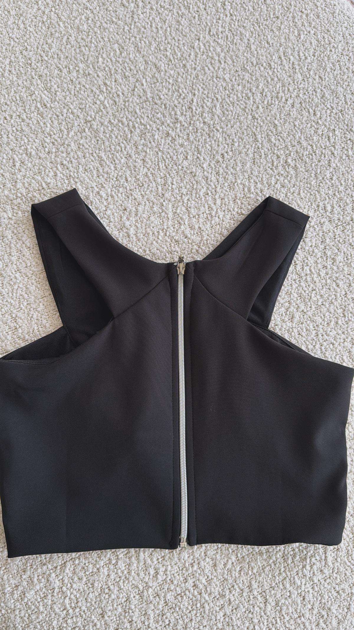 Siyah Çapraz Askı Büstiyer