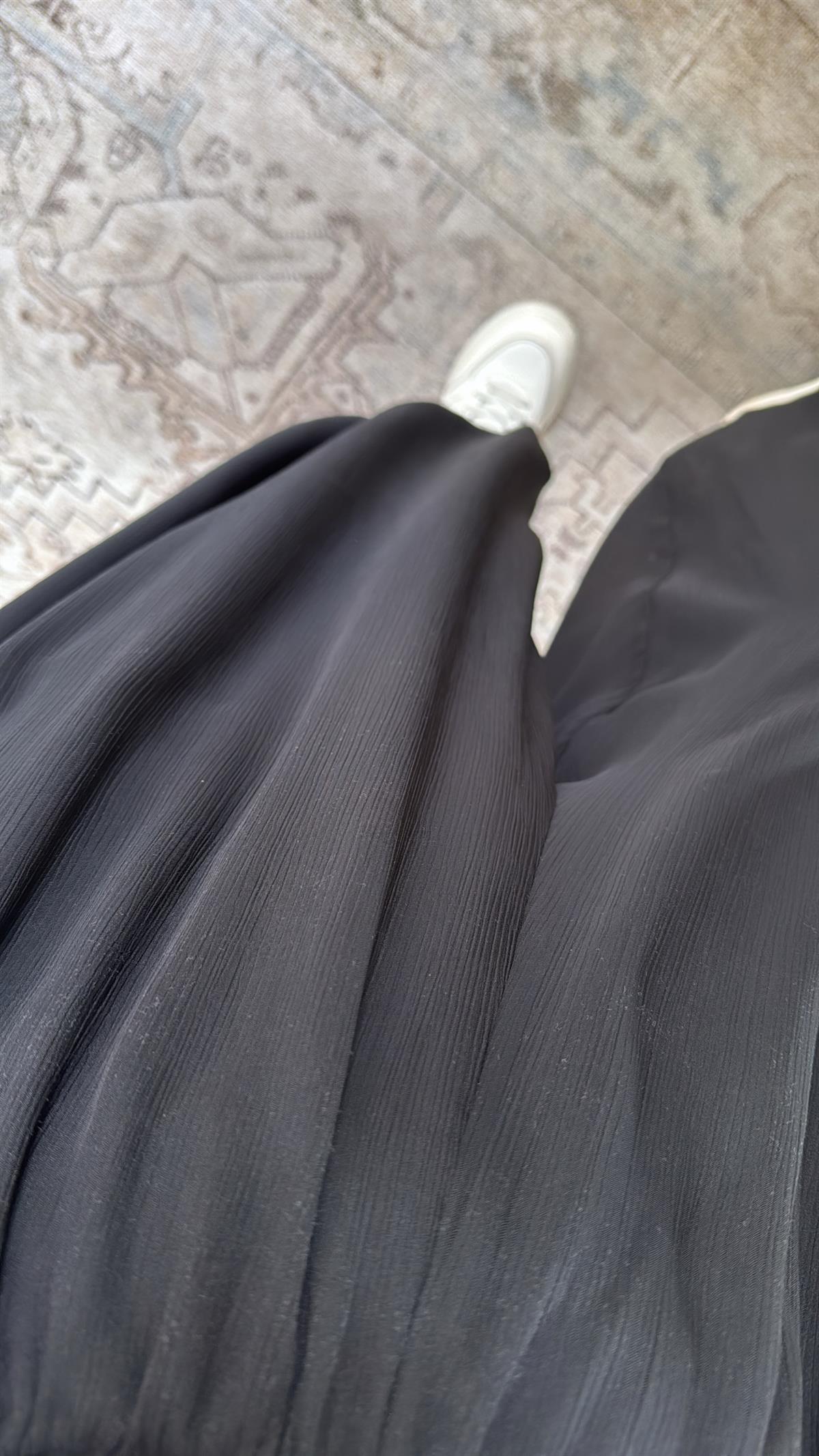 Siyah Çift Kat Premium Şalvar Pantolon