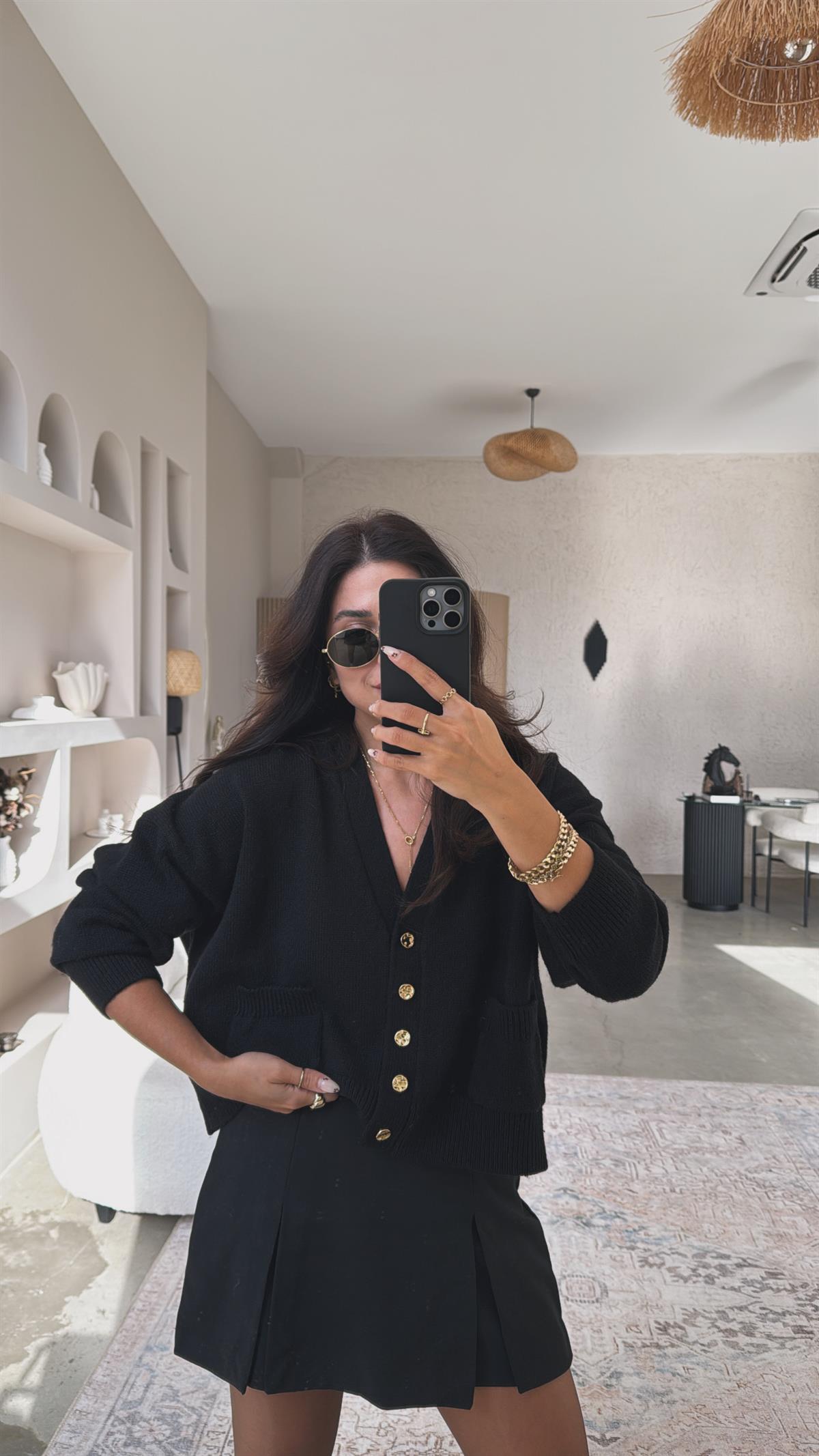 Siyah Dlv Cepli Triko Hırka