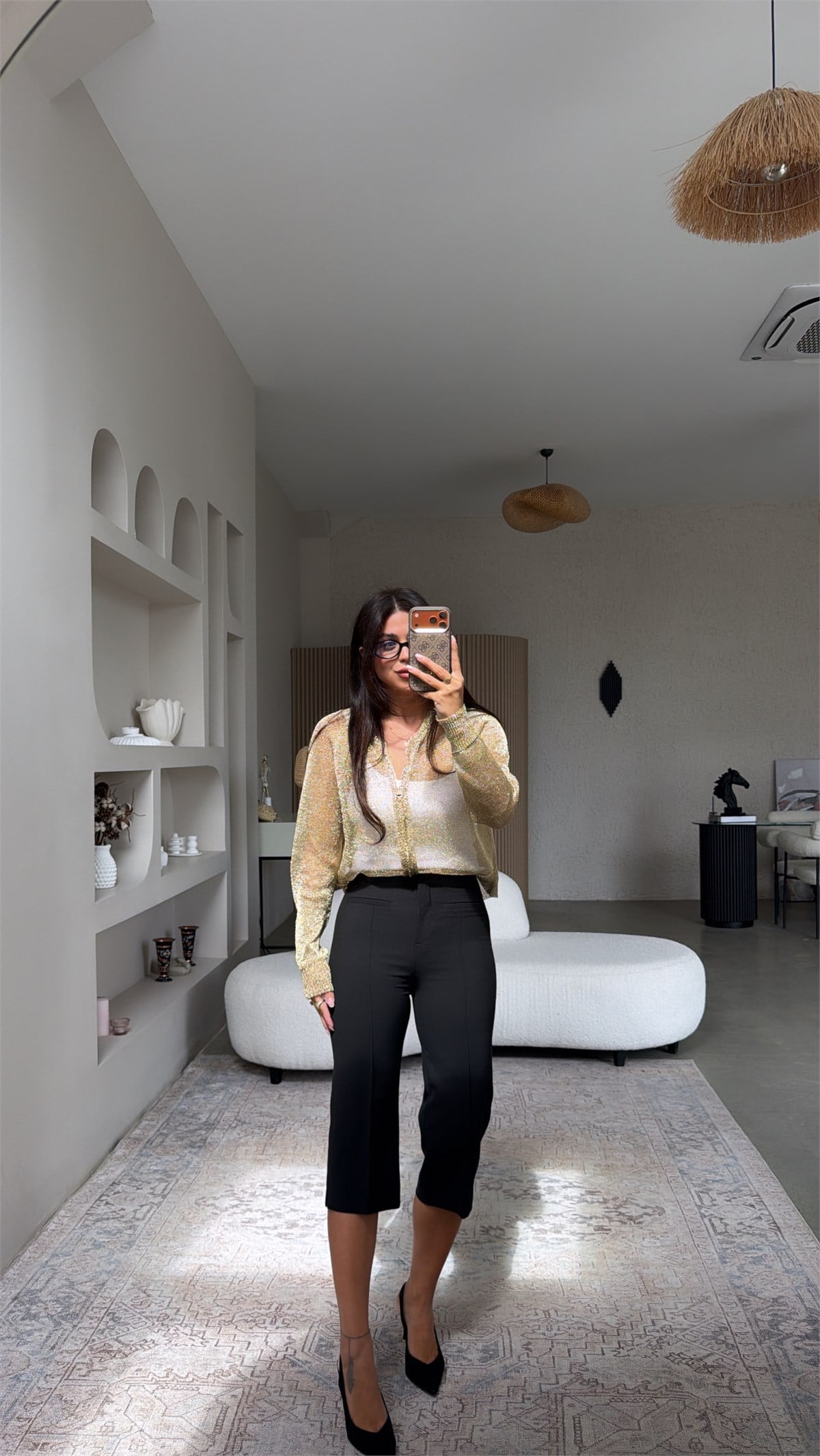 Siyah Dlv Premium Kapri Pantolon