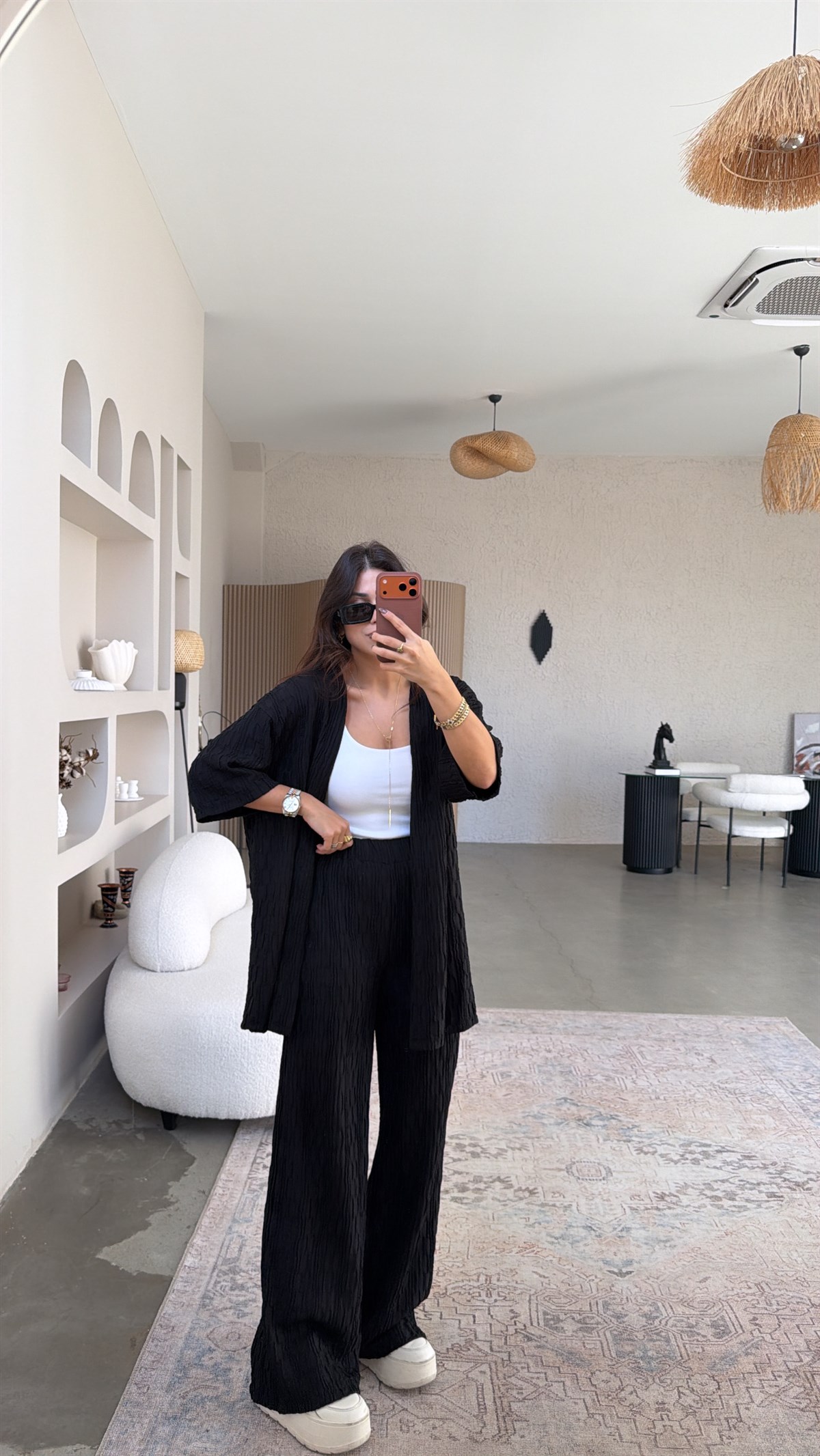 Siyah Dokulu Ceketli Takım