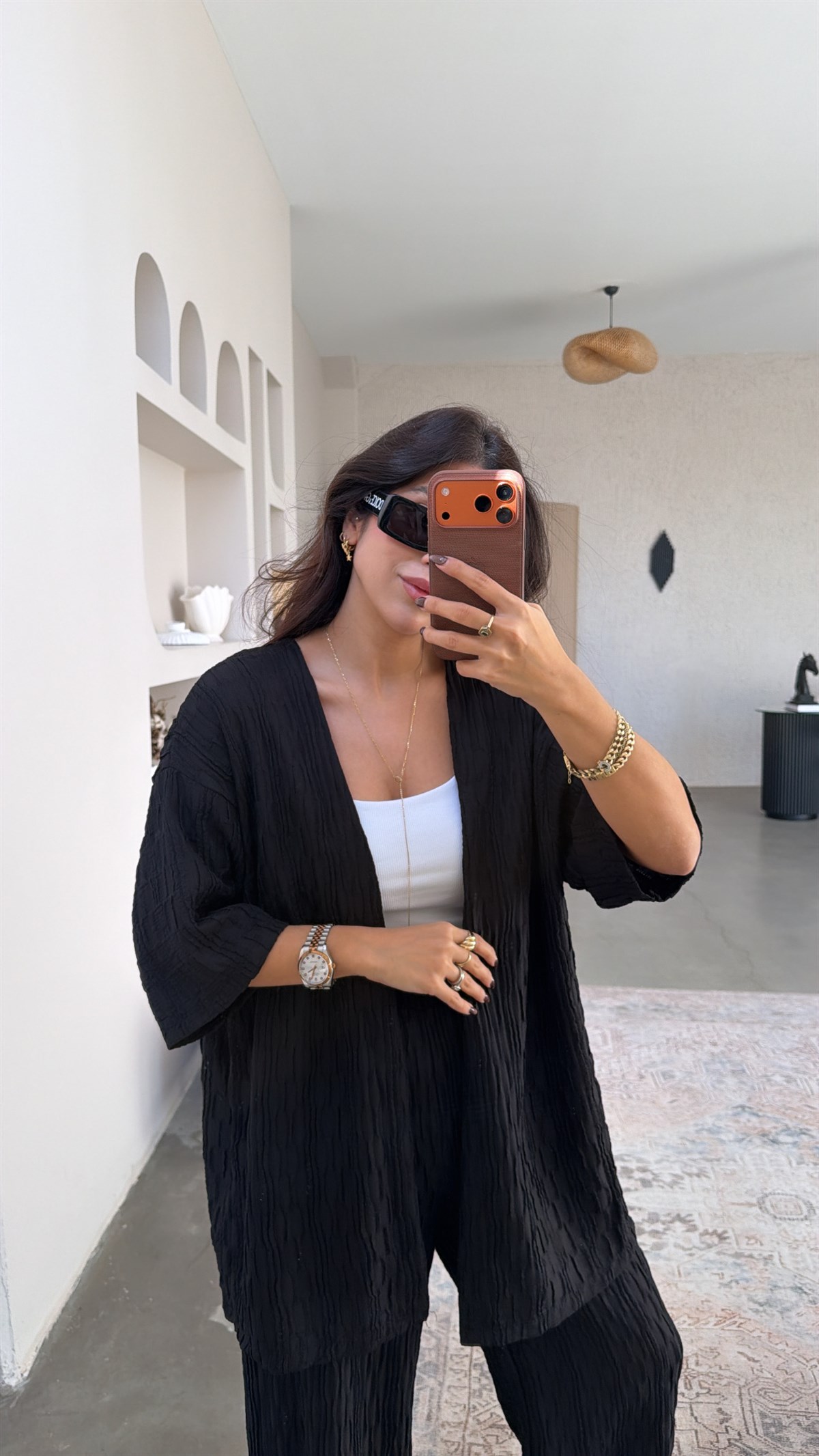 Siyah Dokulu Ceketli Takım