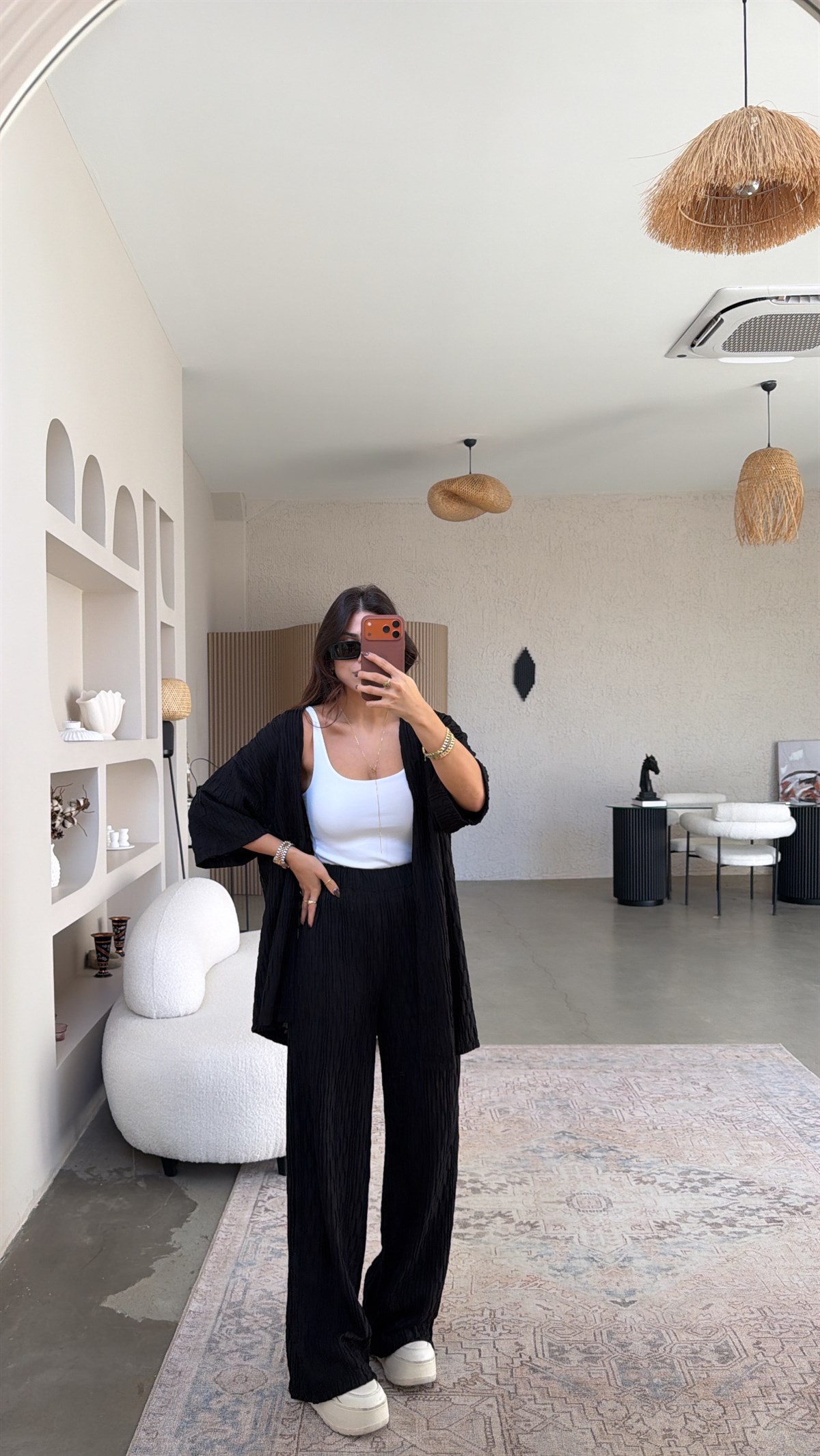 Siyah Dokulu Ceketli Takım