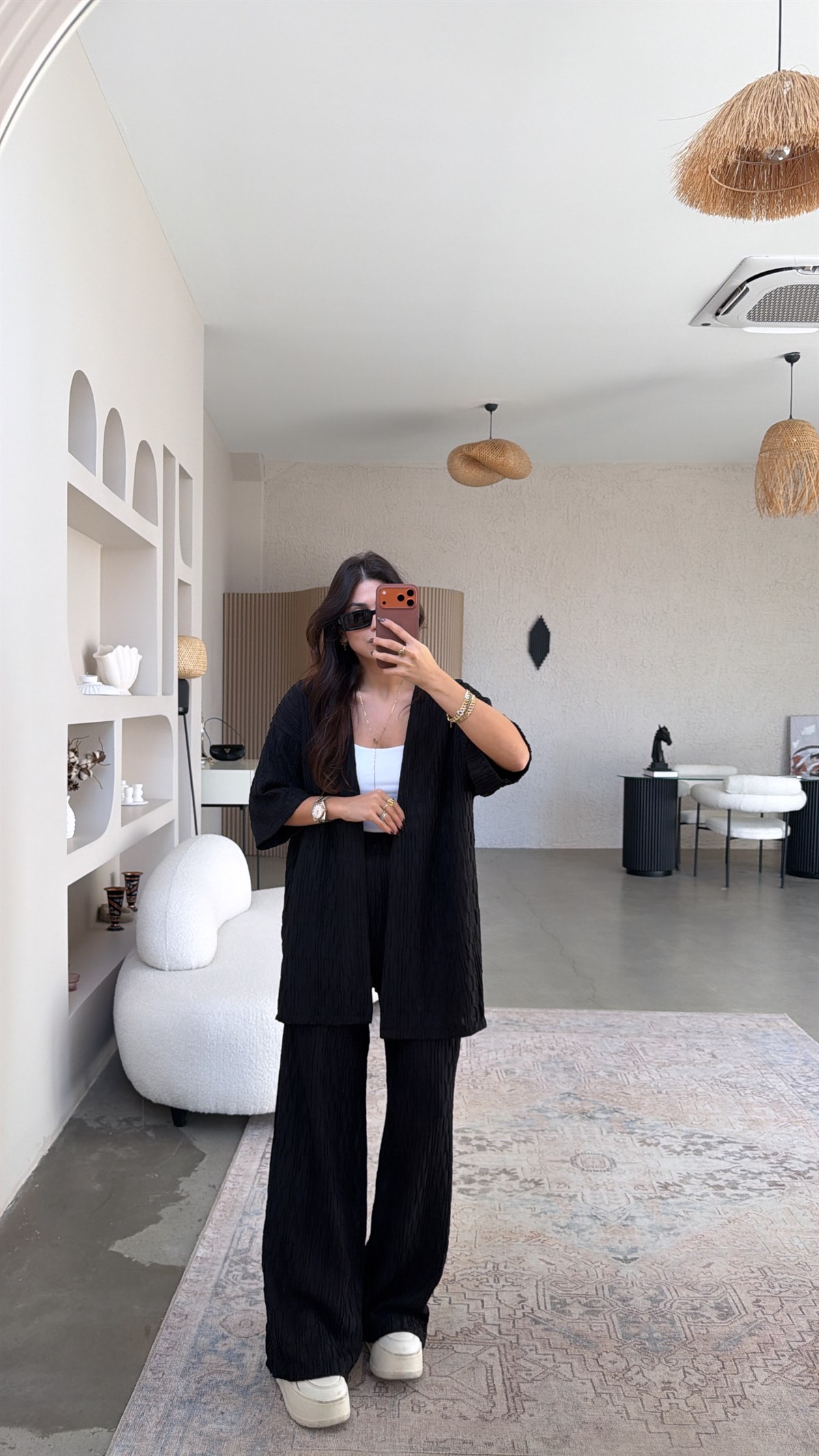 Siyah Dokulu Ceketli Takım