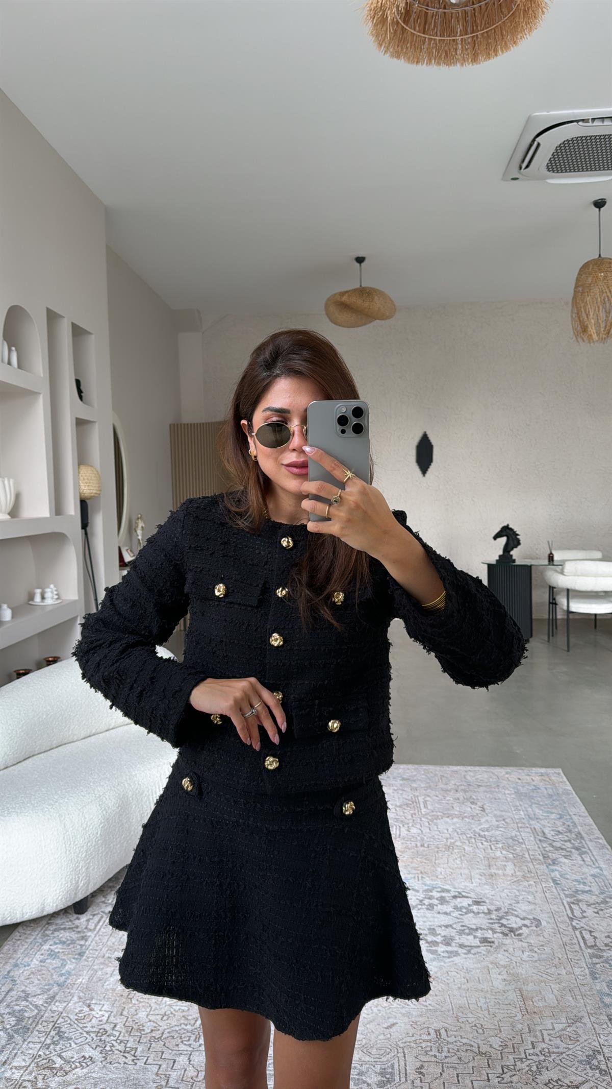 Siyah Etekli Tüvit Takım