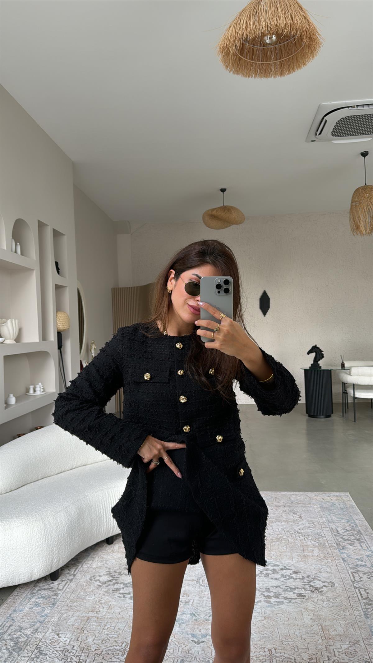 Siyah Etekli Tüvit Takım