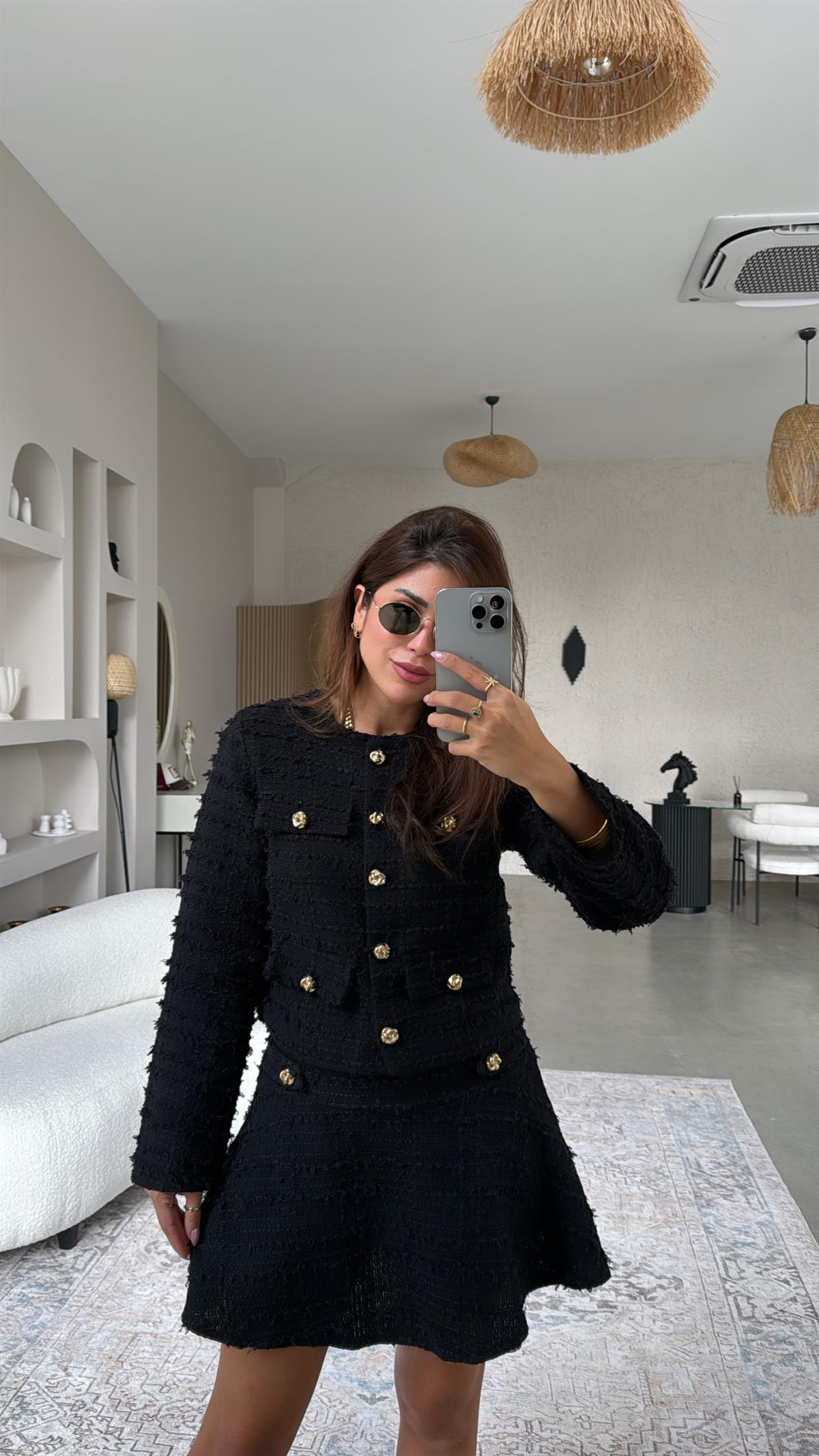 Siyah Etekli Tüvit Takım