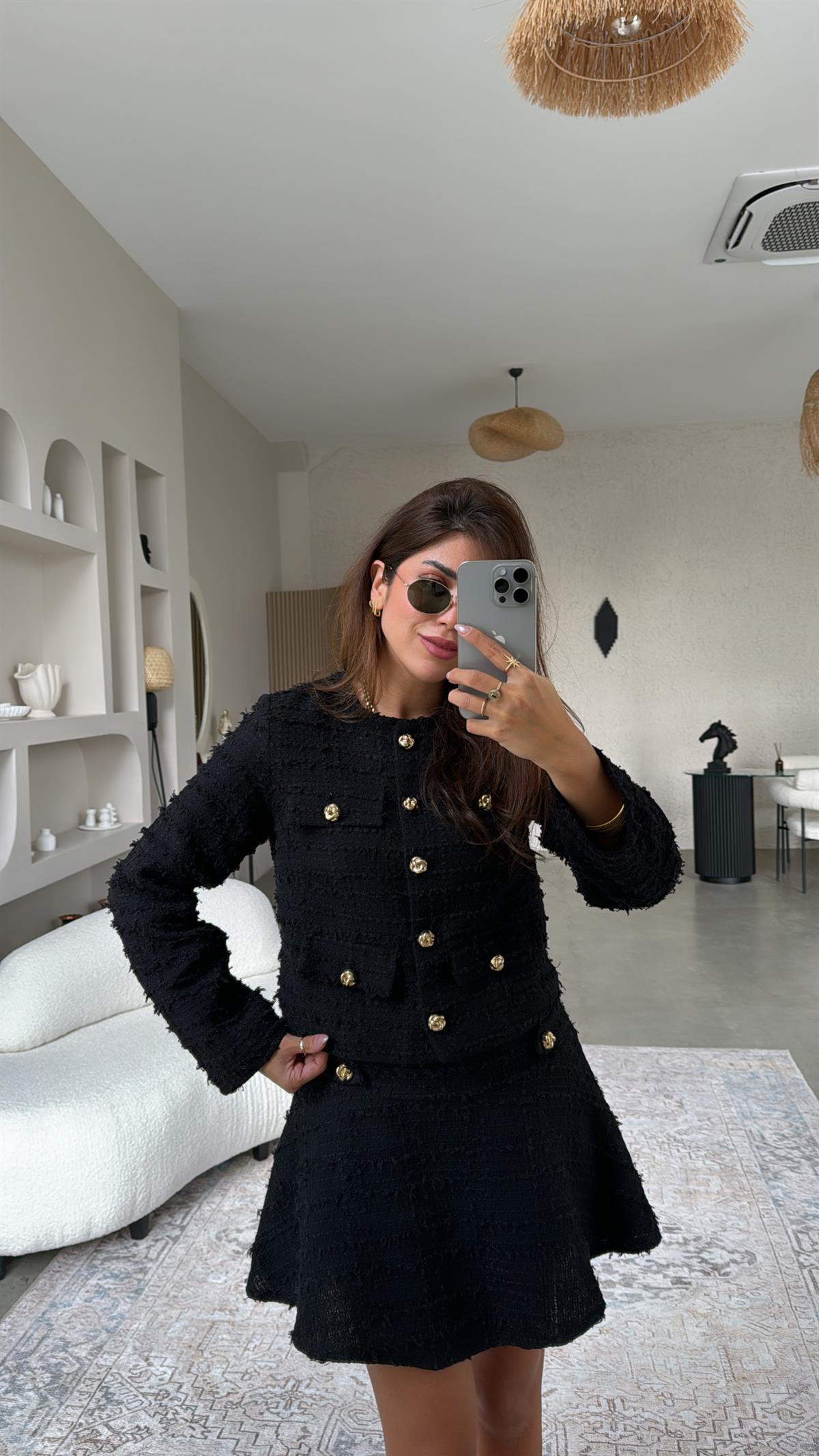 Siyah Etekli Tüvit Takım