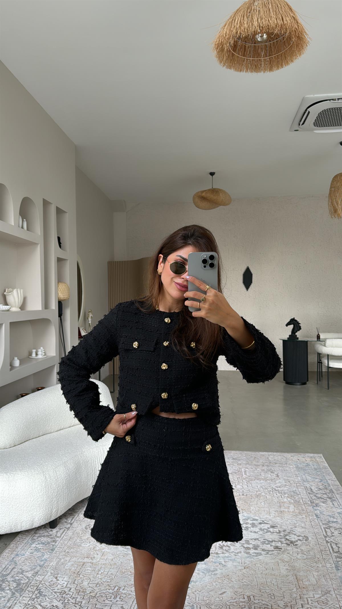 Siyah Etekli Tüvit Takım