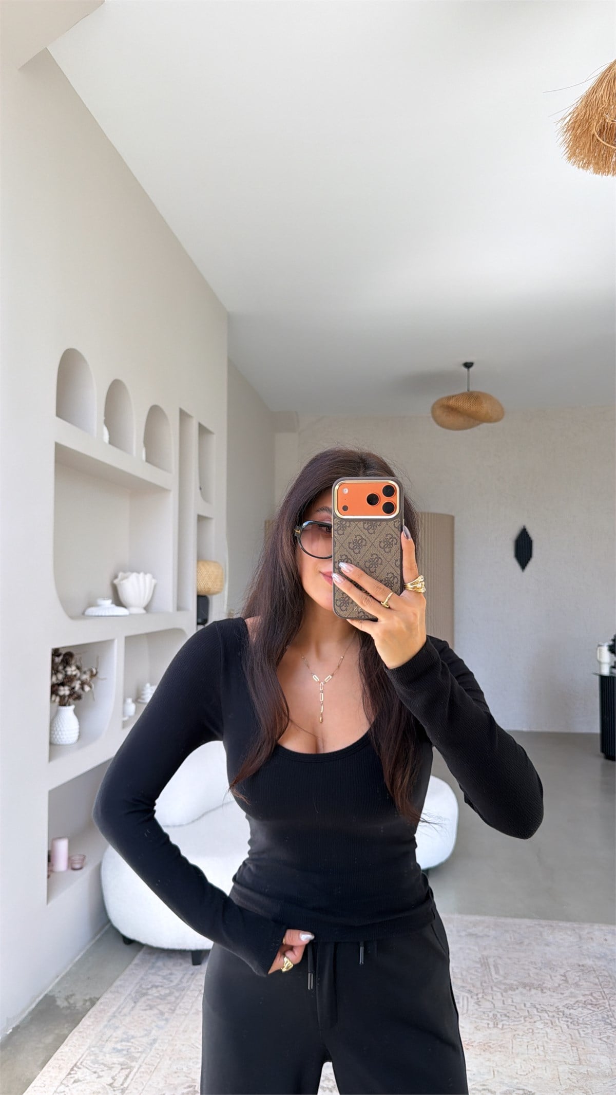 Siyah Globlu Uzun Kollu Bra Free Basic Bluz
