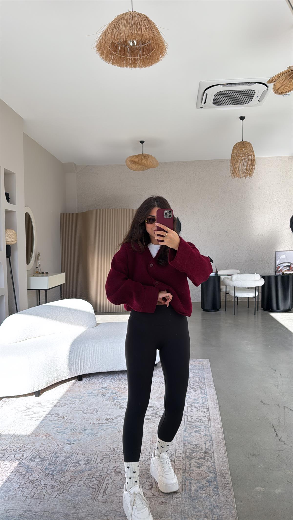 Siyah İçi Şardonlu Oys Tayt