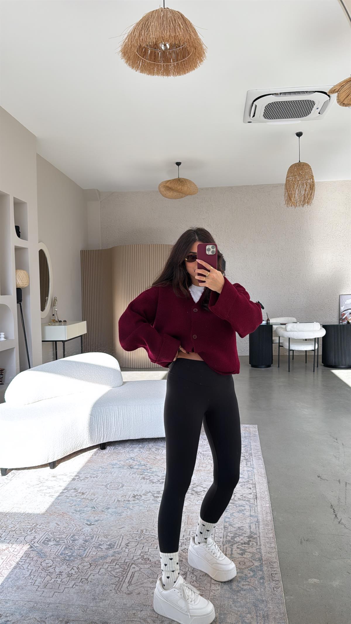 Siyah İçi Şardonlu Oys Tayt