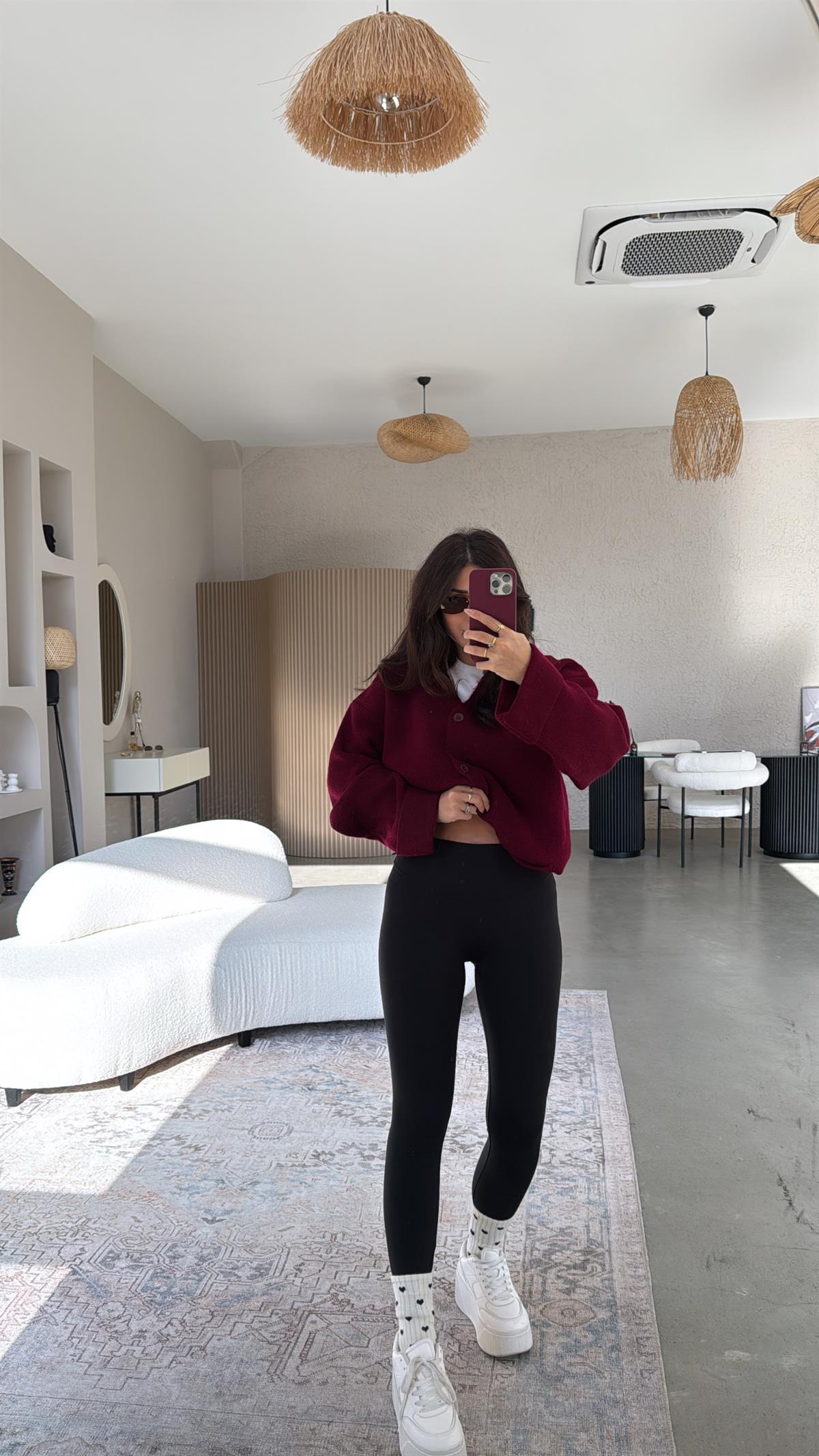 Siyah İçi Şardonlu Oys Tayt