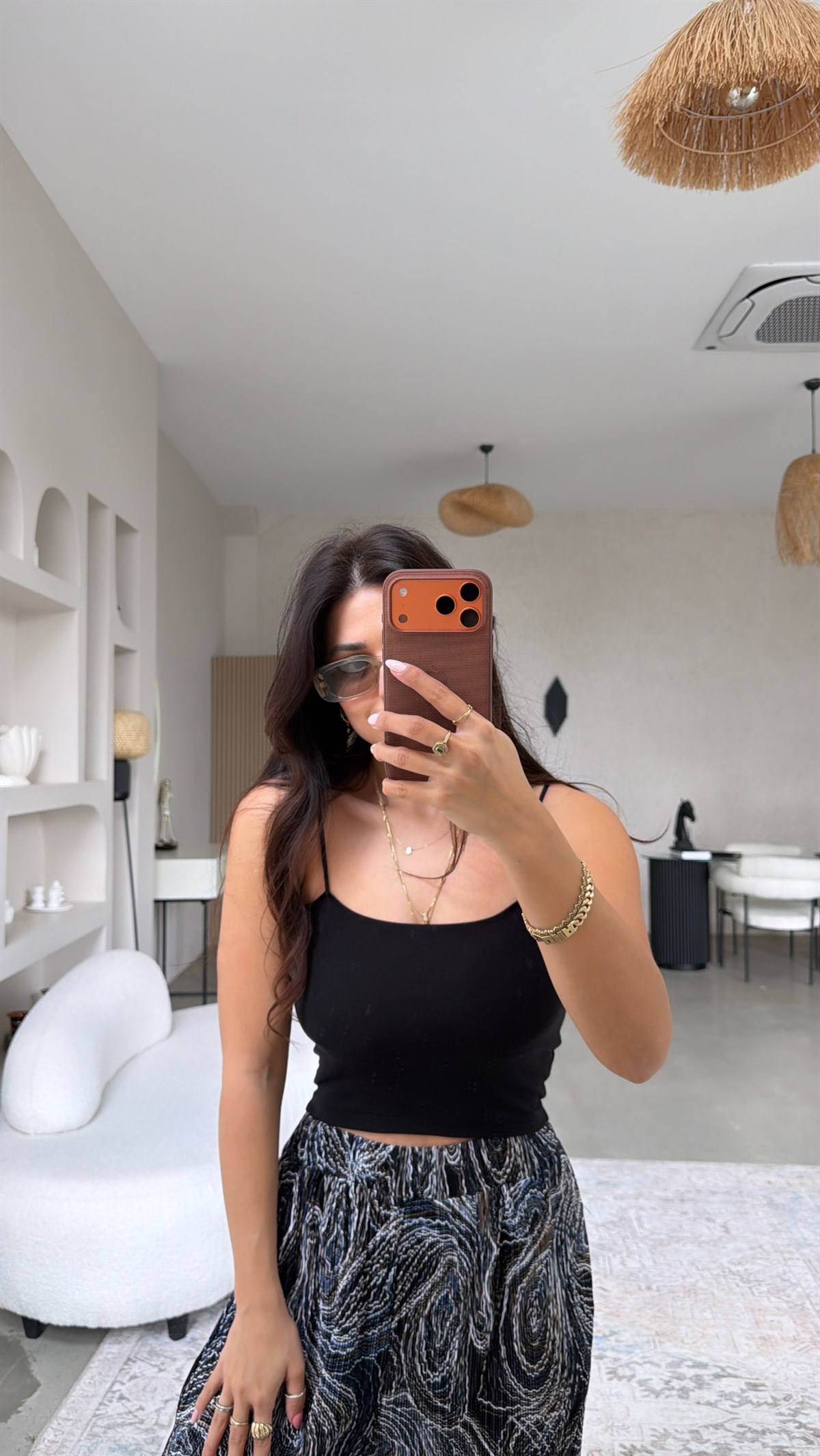 Siyah İp Askılı Pamuk Globlu Atlet