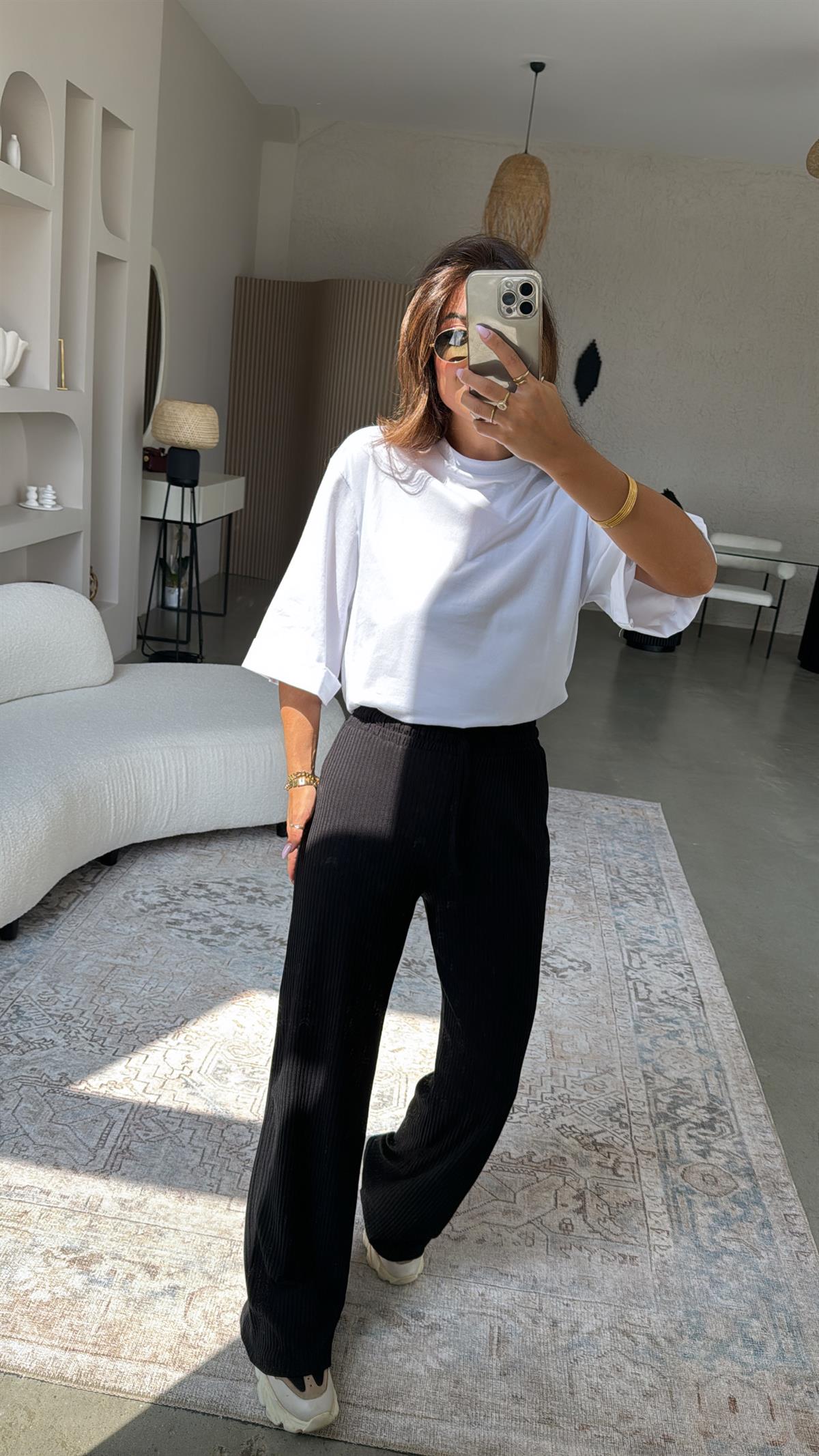 Siyah Kaşkorse Pantolon