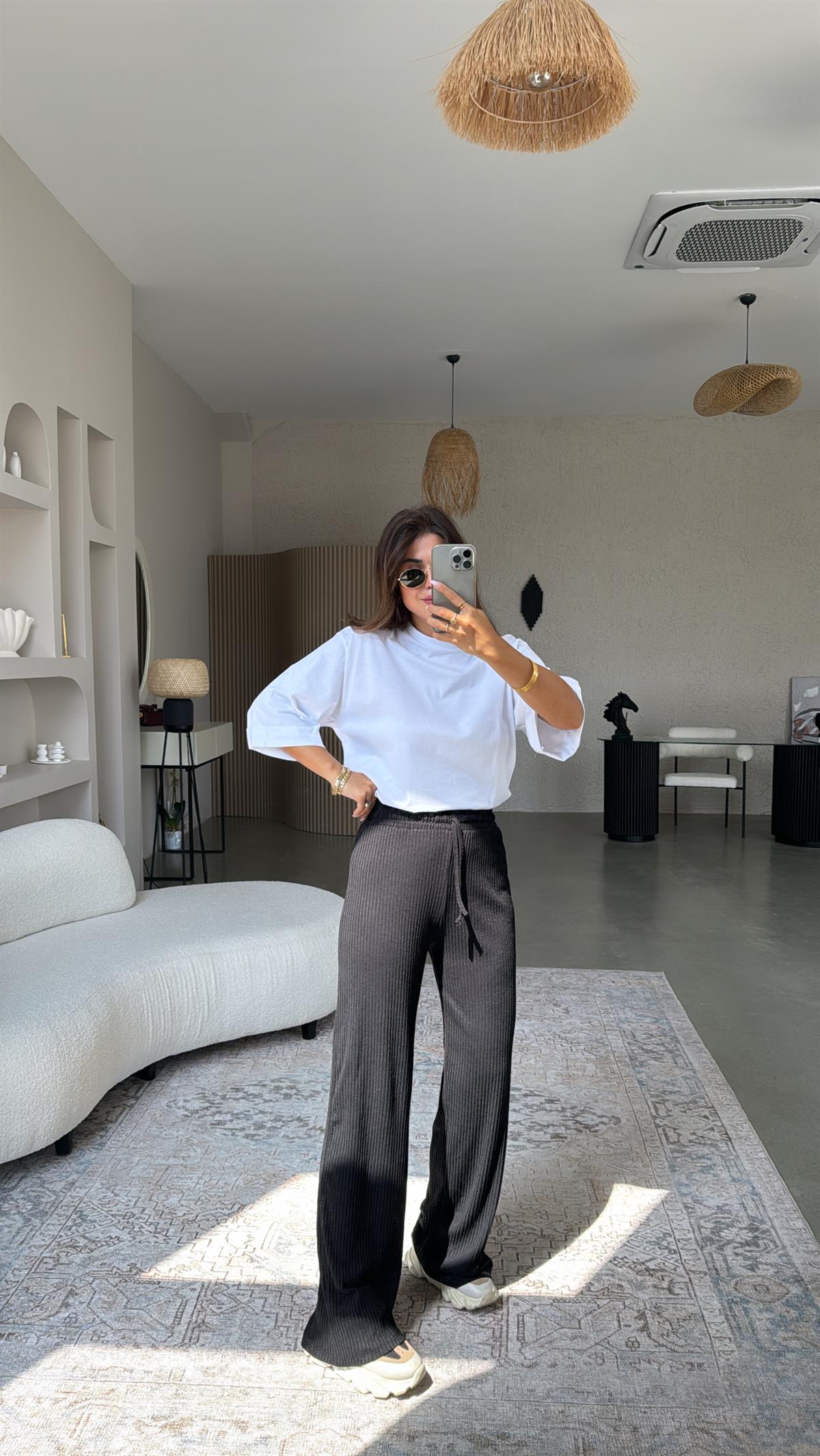 Siyah Kaşkorse Pantolon