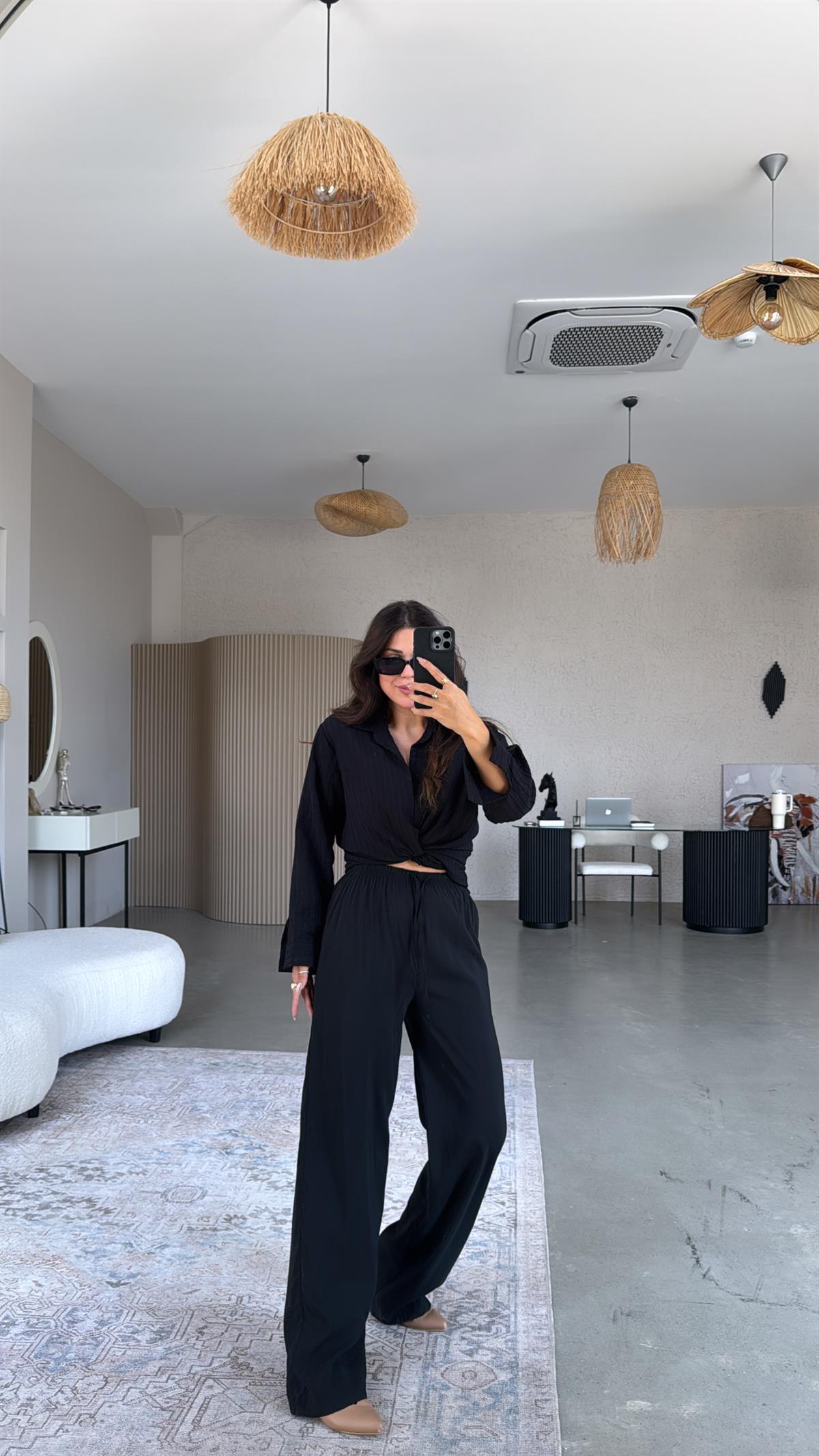 Siyah Massi Pantolon