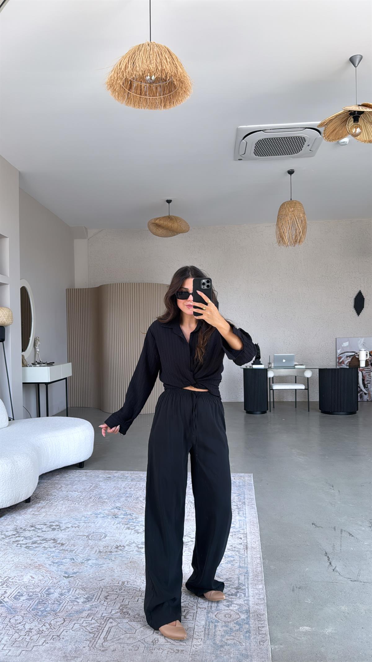 Siyah Massi Pantolon