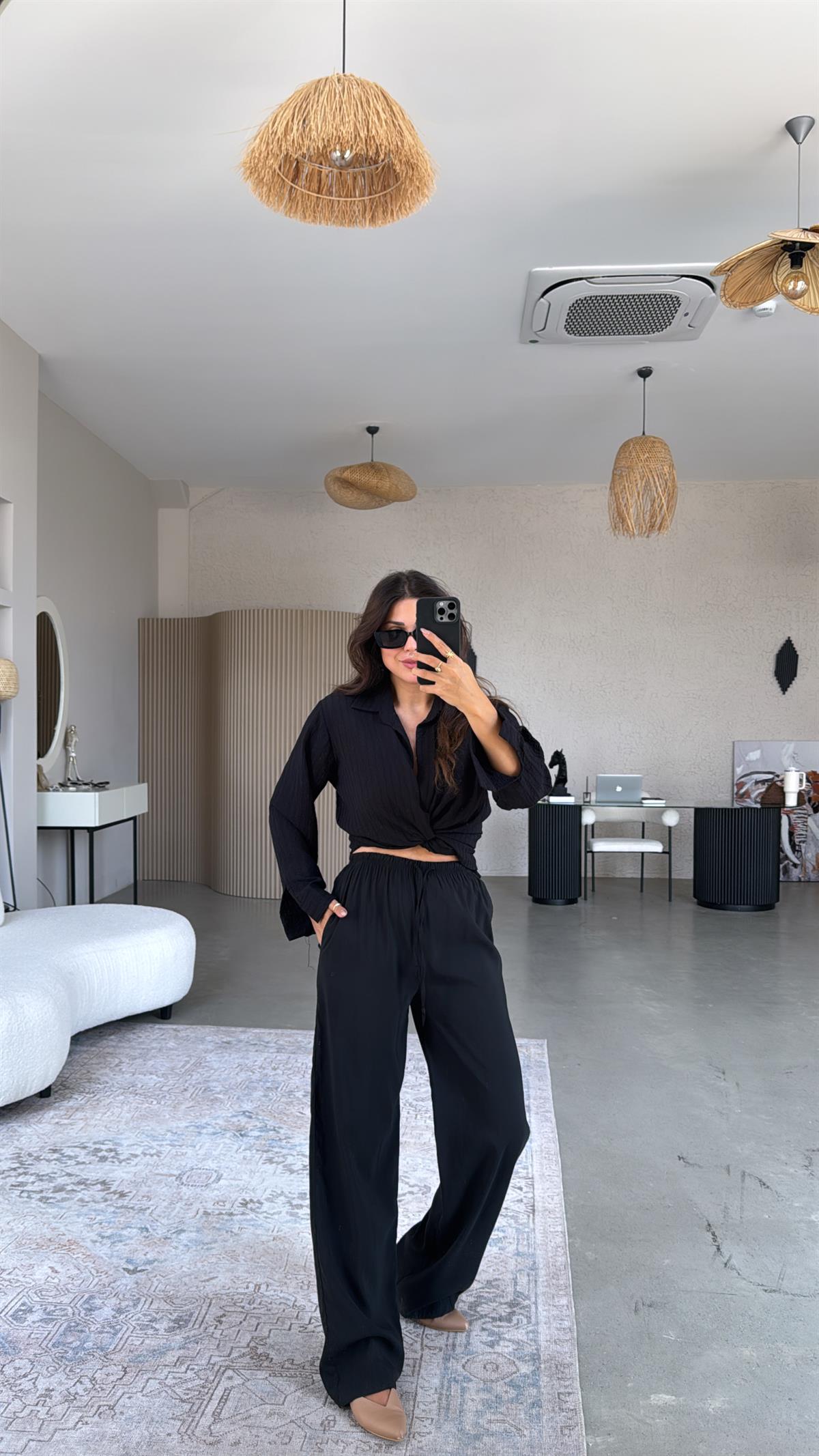 Siyah Massi Pantolon