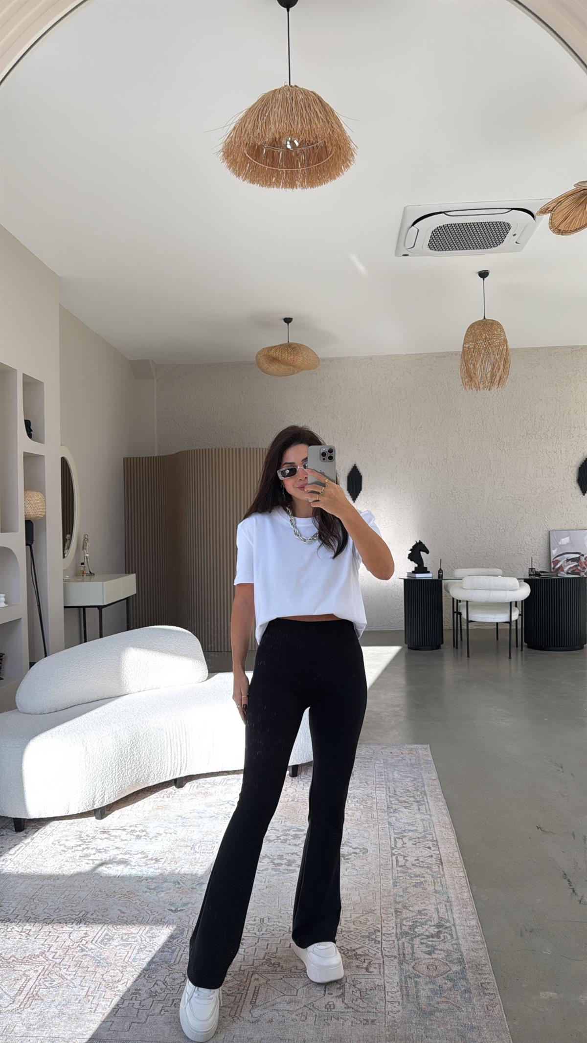 Siyah Modal İspanyol Tayt