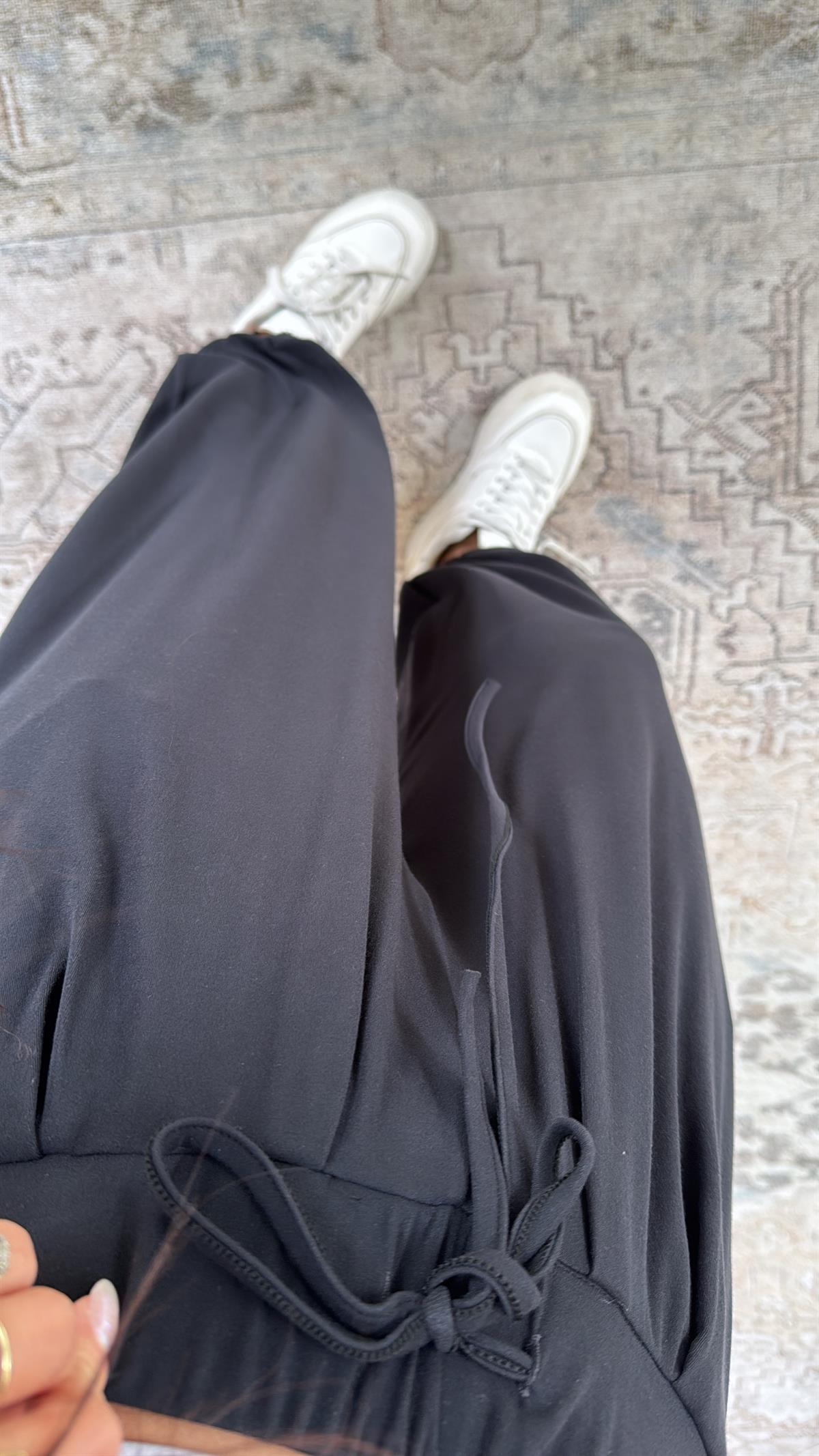 Siyah Modal Şalvar Pantolon