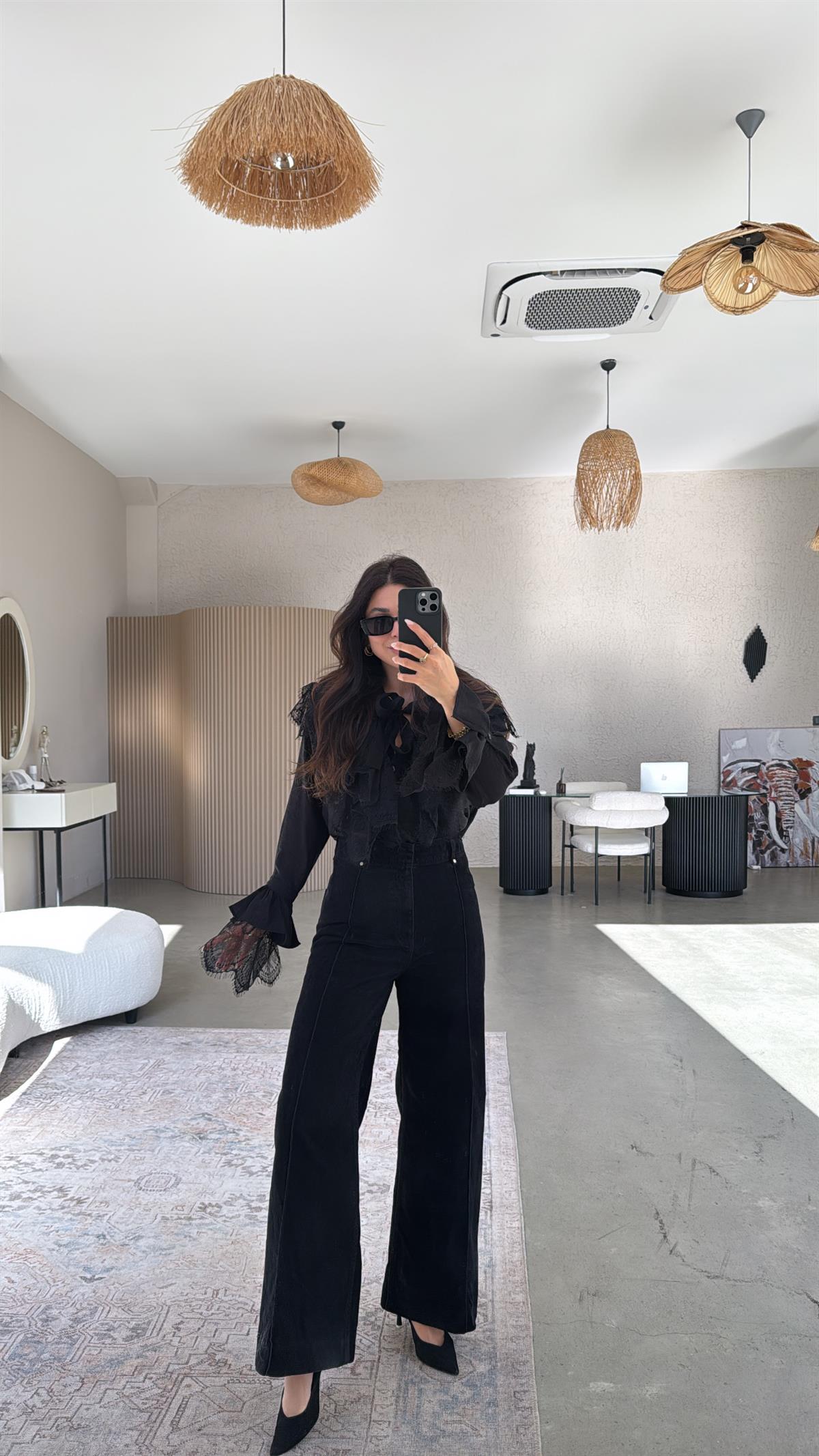 Siyah Orijinal ZR Kadife Pantolon