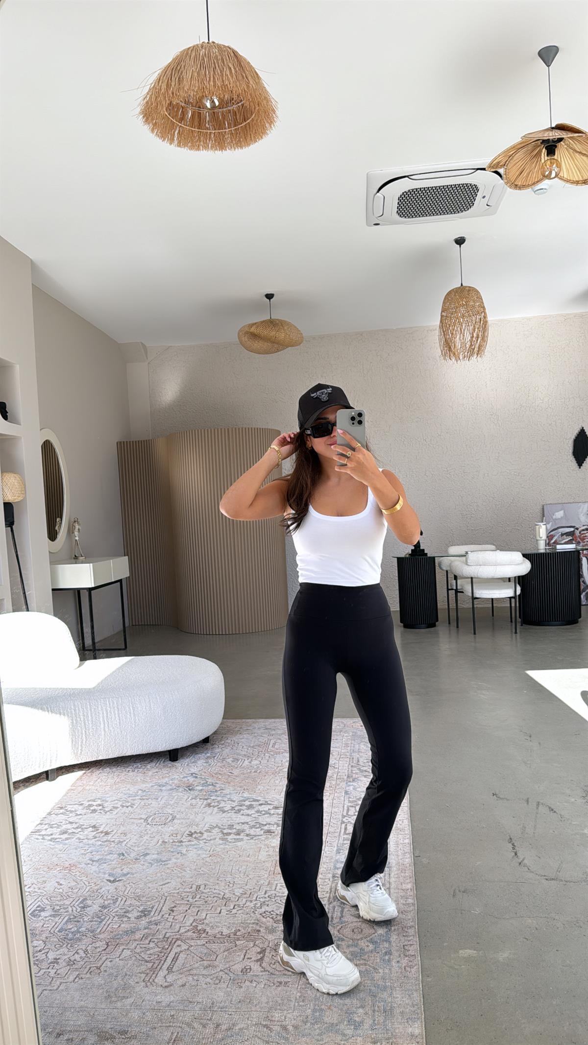 Siyah Oys İspanyol Tayt