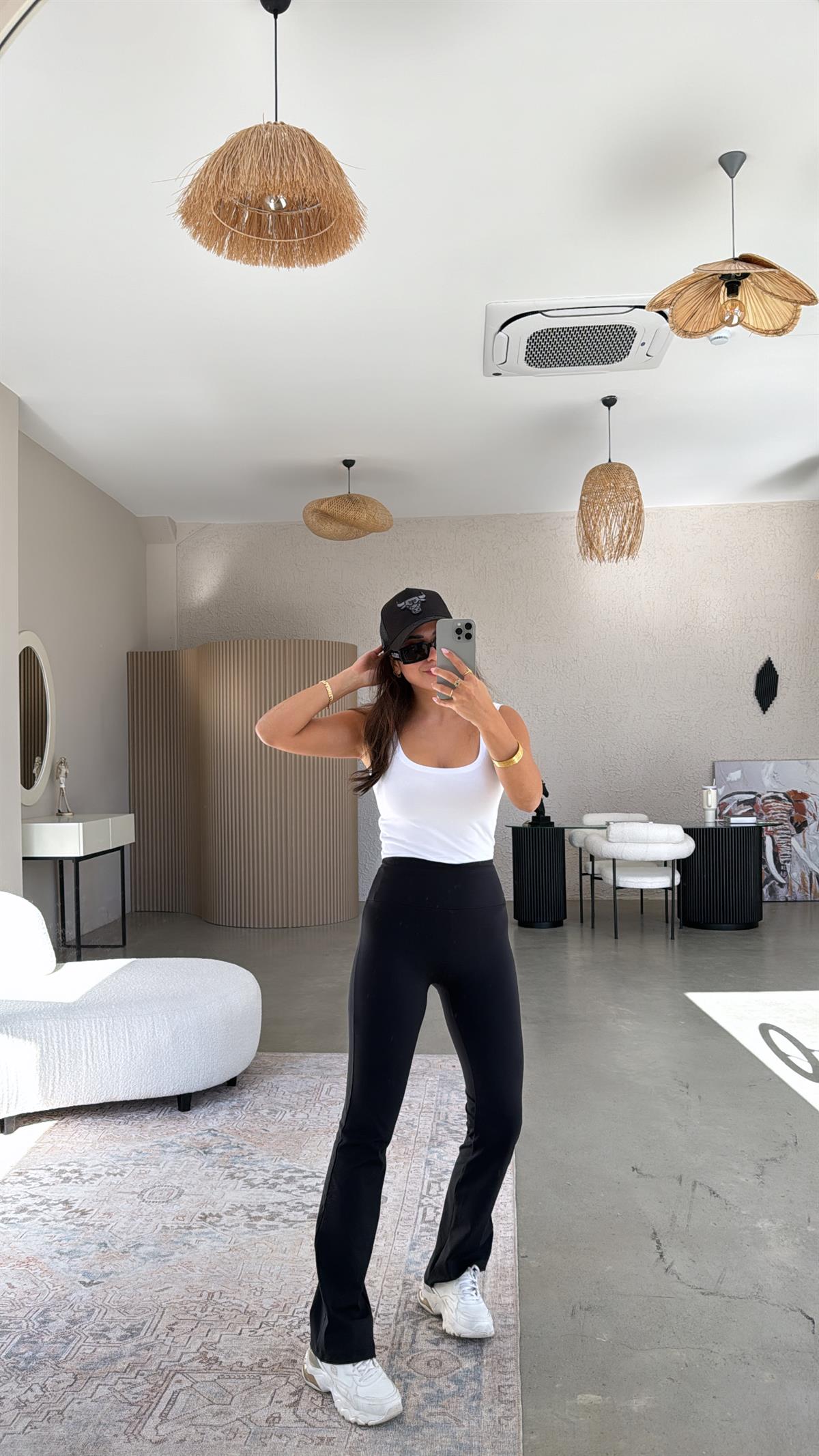 Siyah Oys İspanyol Tayt