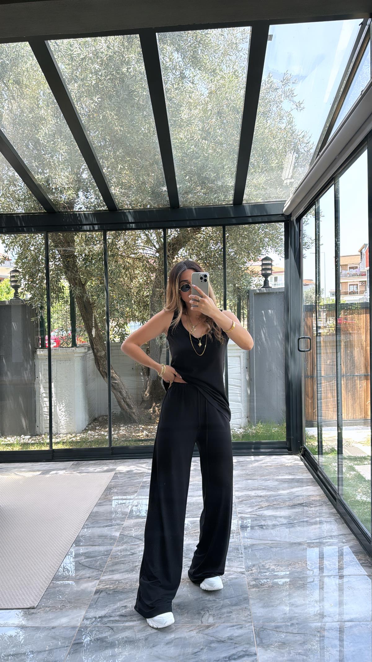 Siyah Oys Kumaş Takım