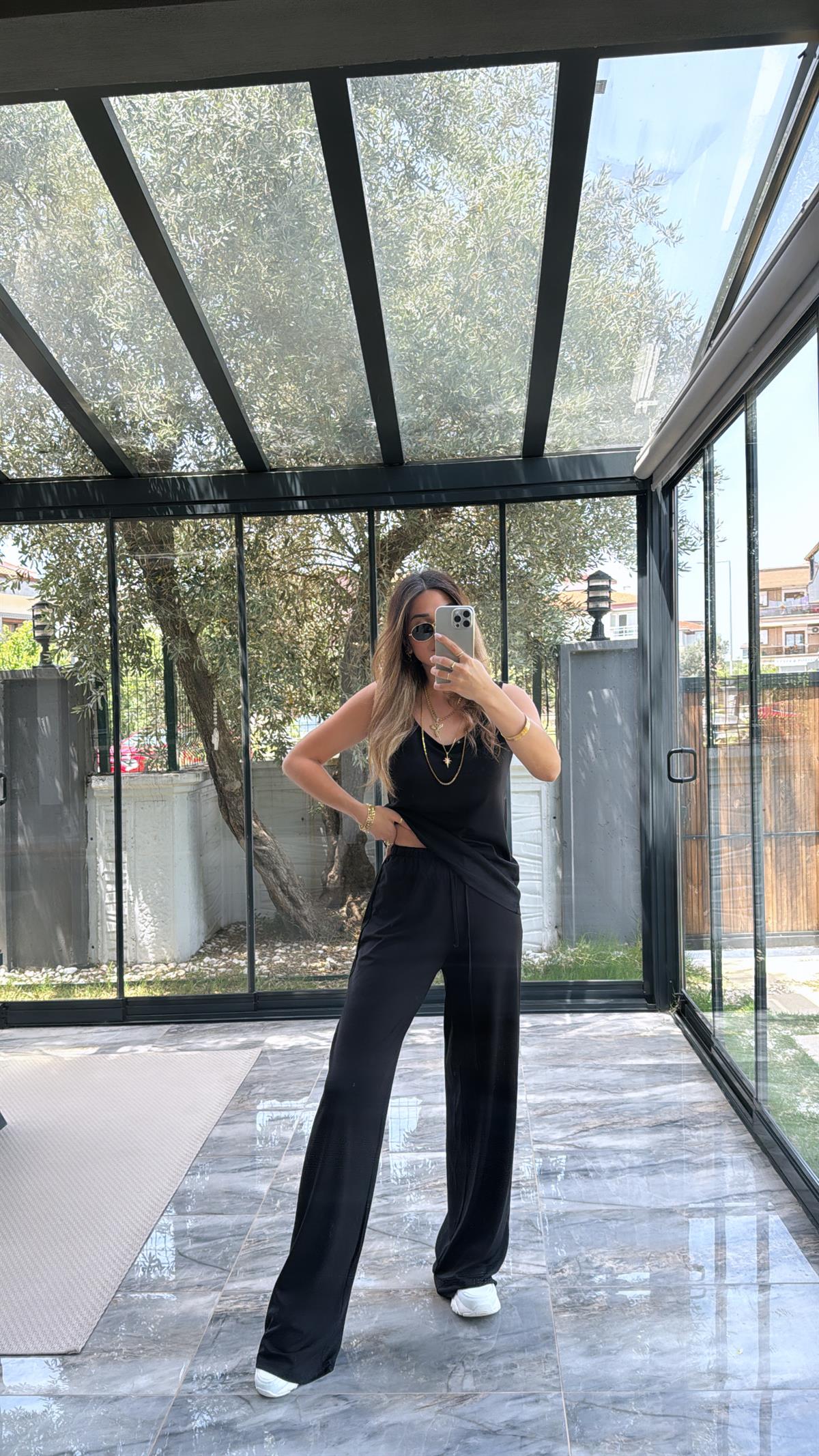 Siyah Oys Kumaş Takım