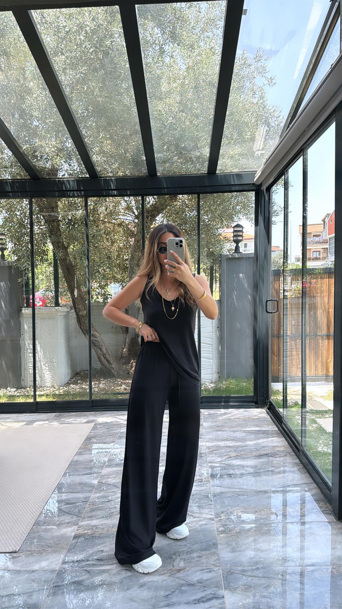 Siyah Oys Kumaş Takım