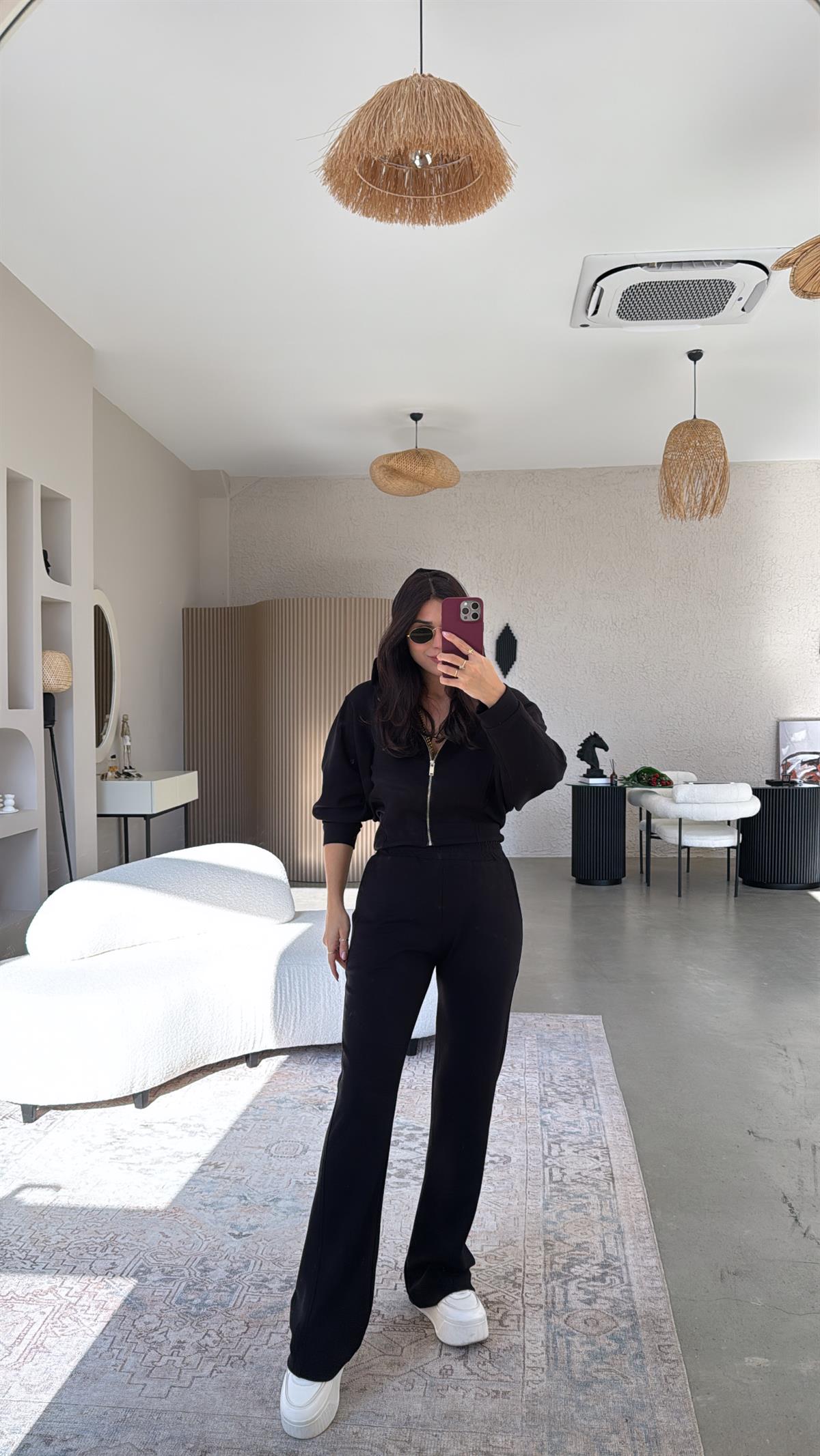 Siyah Oys Push Up Takım