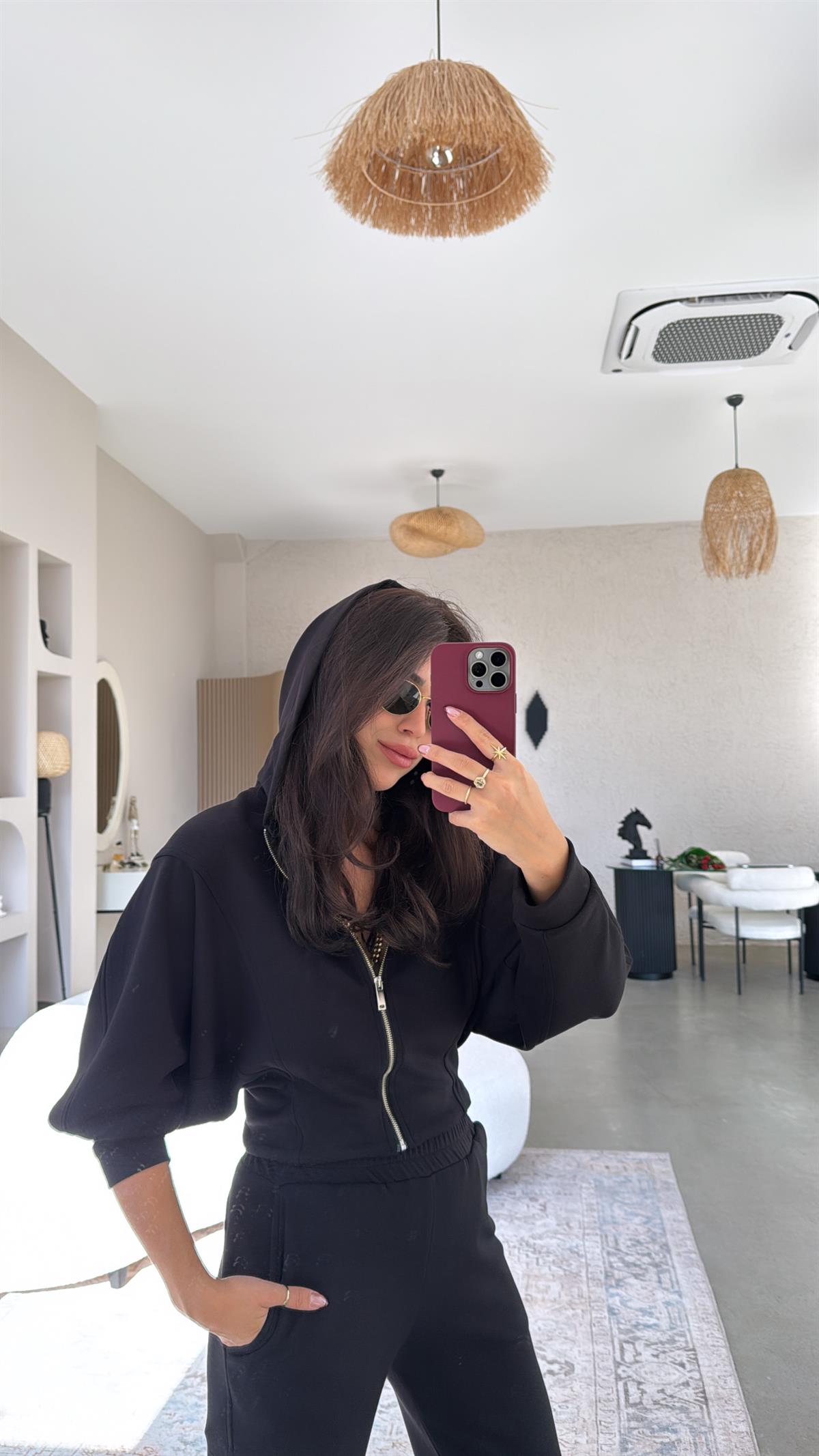 Siyah Oys Push Up Takım