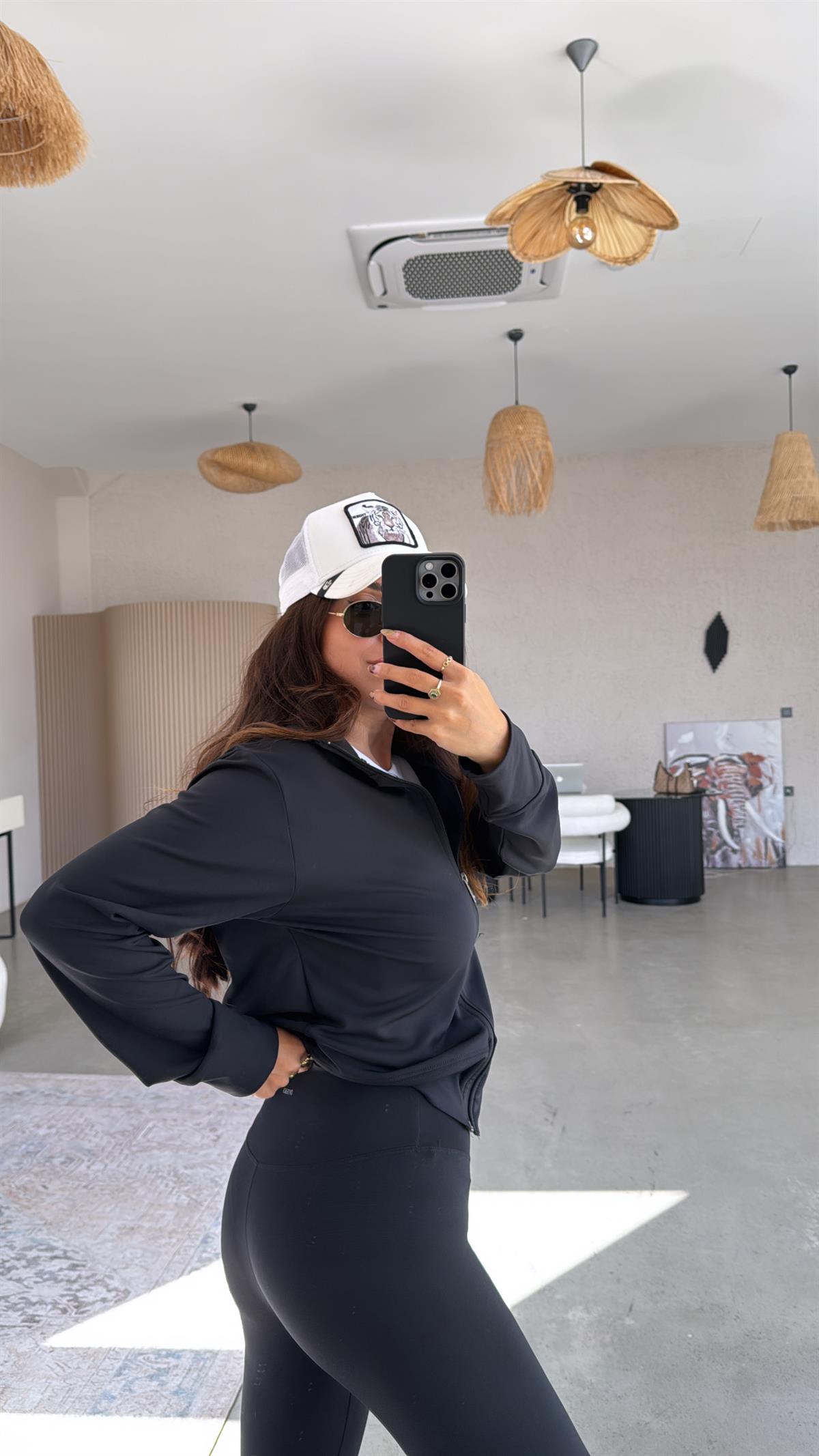 Siyah Oys Tayt Ceket Takım