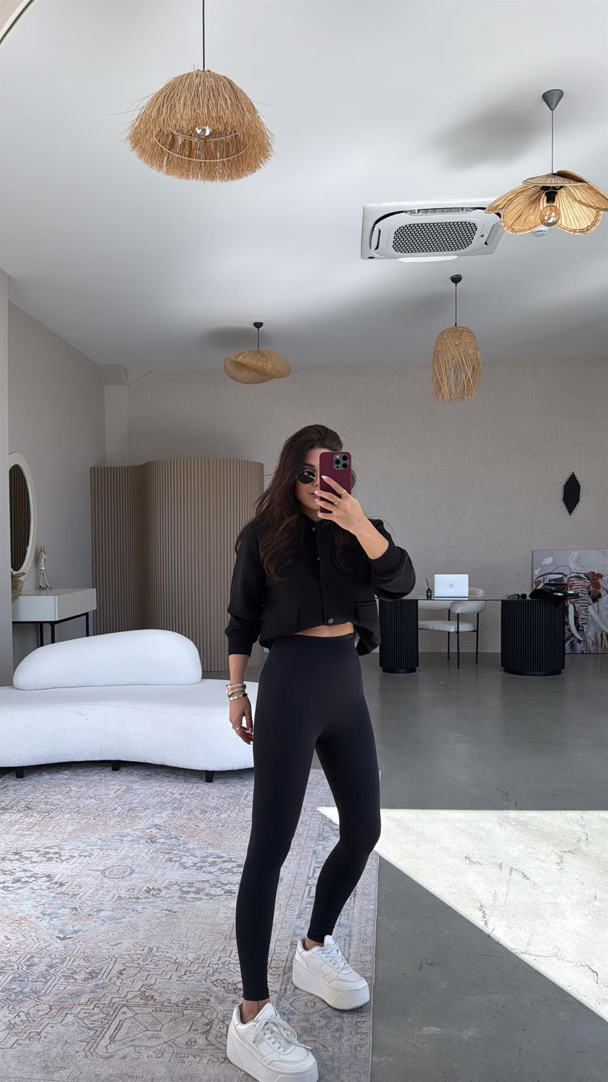 Siyah Oys Toparlayıcı Tayt