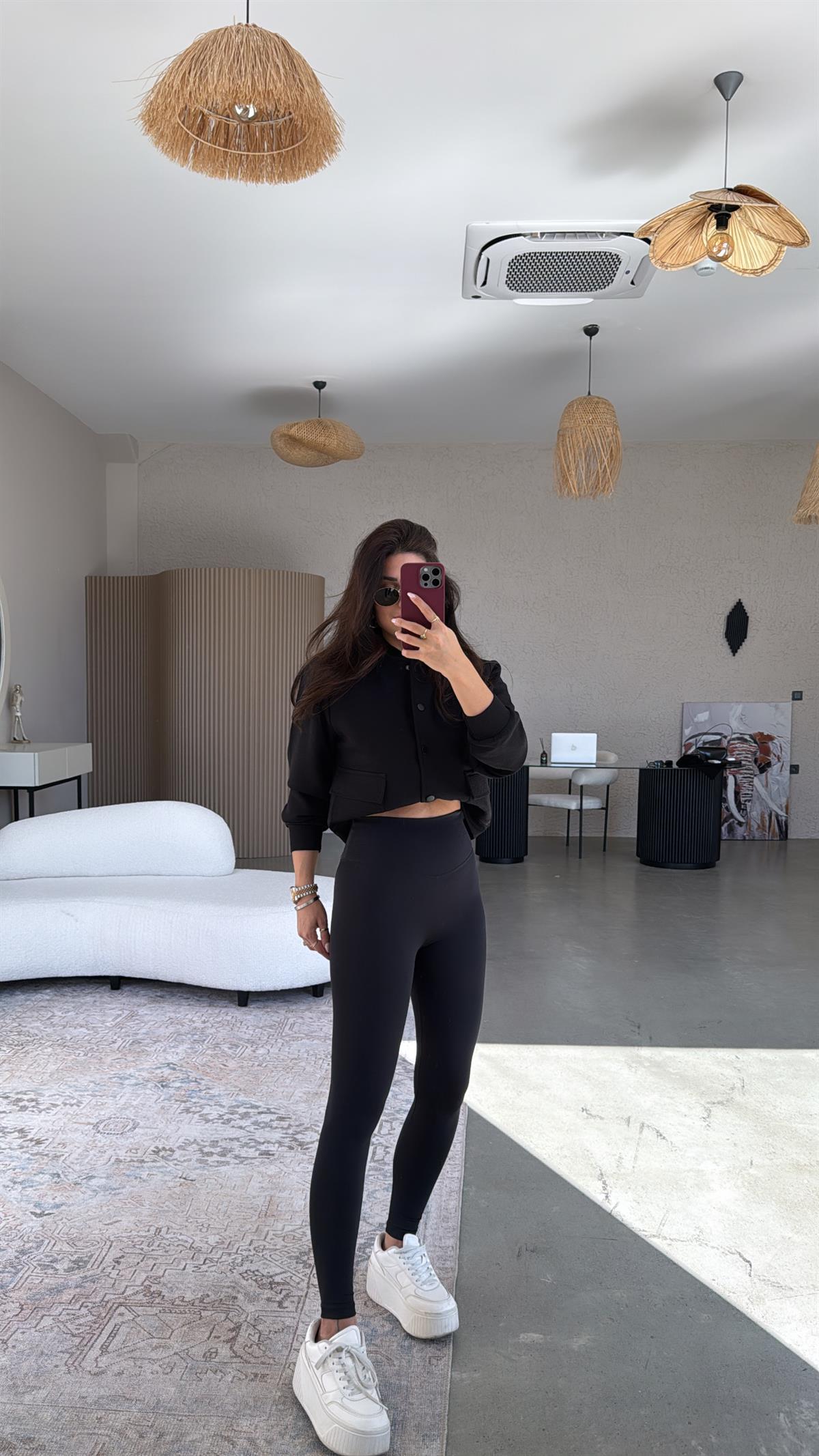 Siyah Oys Toparlayıcı Tayt