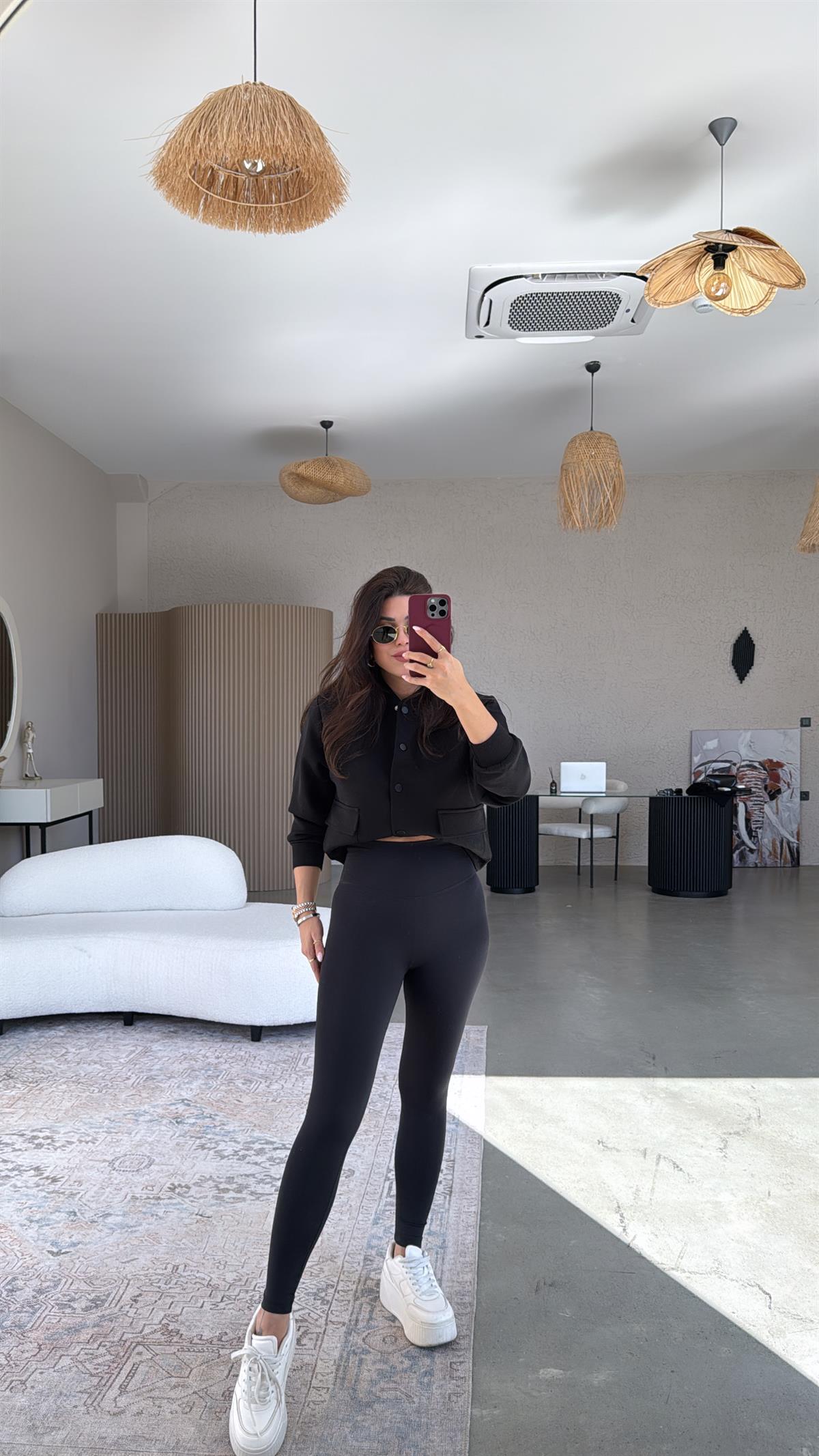 Siyah Oys Toparlayıcı Tayt