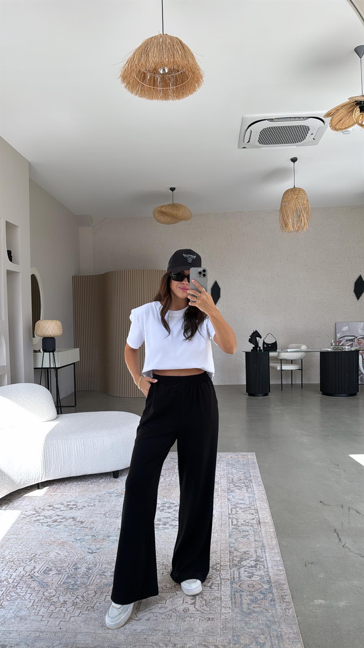 Siyah Özel Üretim Modal Pantolon