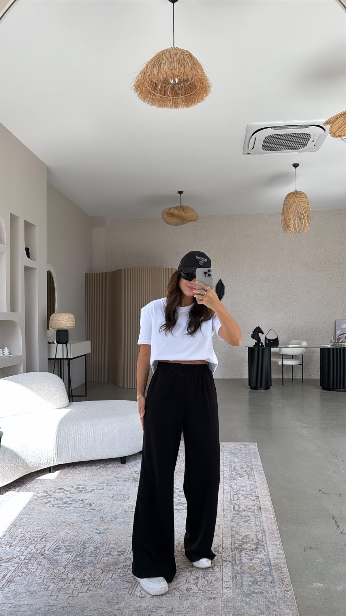 Siyah Özel Üretim Modal Pantolon