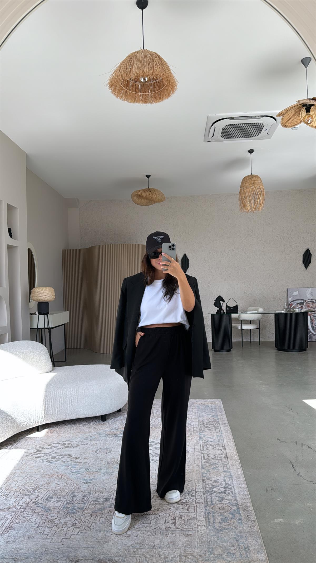 Siyah Özel Üretim Modal Pantolon