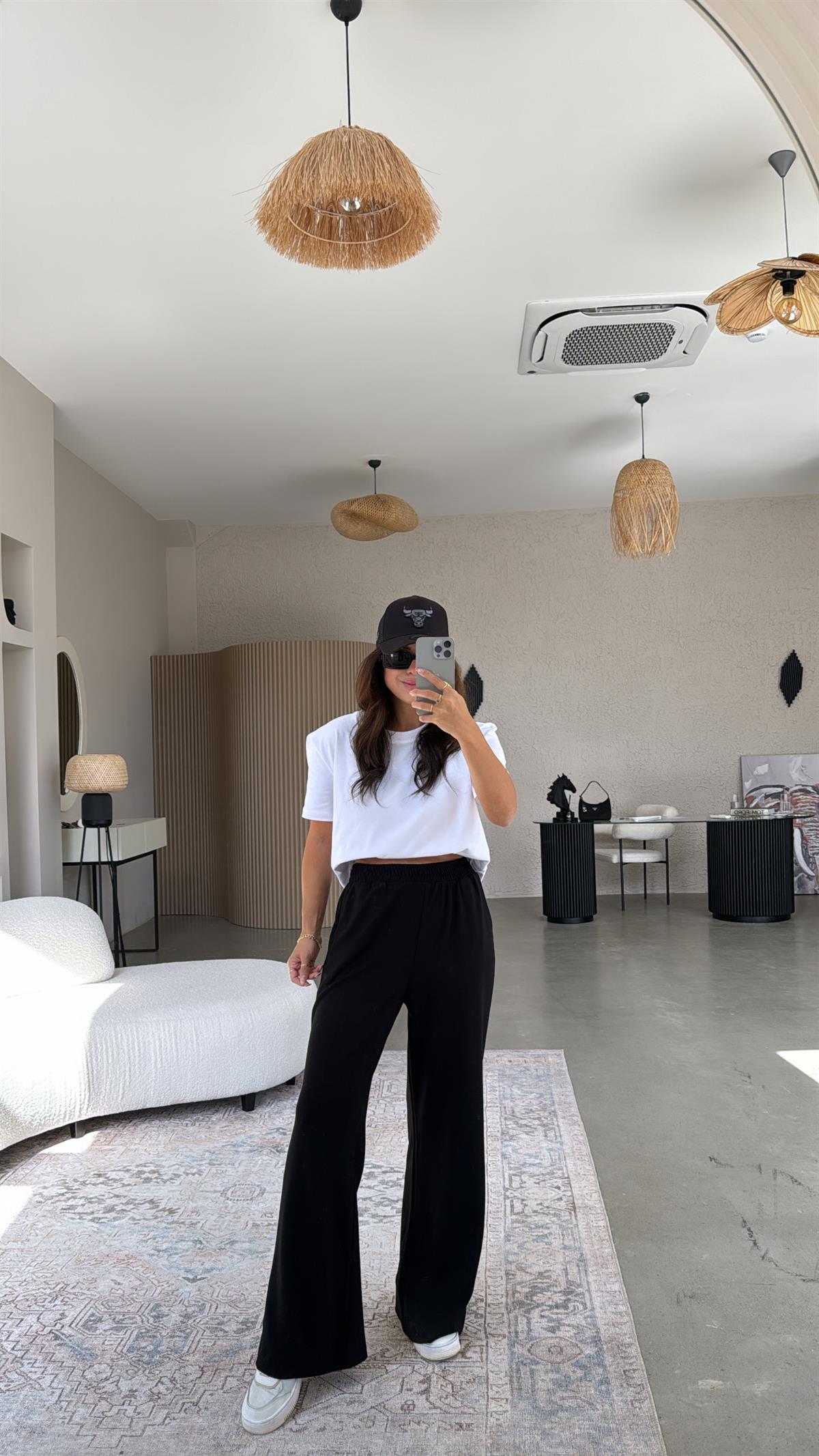 Siyah Özel Üretim Modal Pantolon