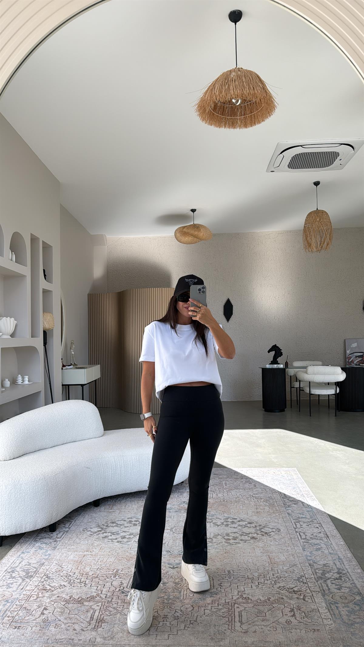 Siyah Paça Çıtçıtlı Orijinal Tayt