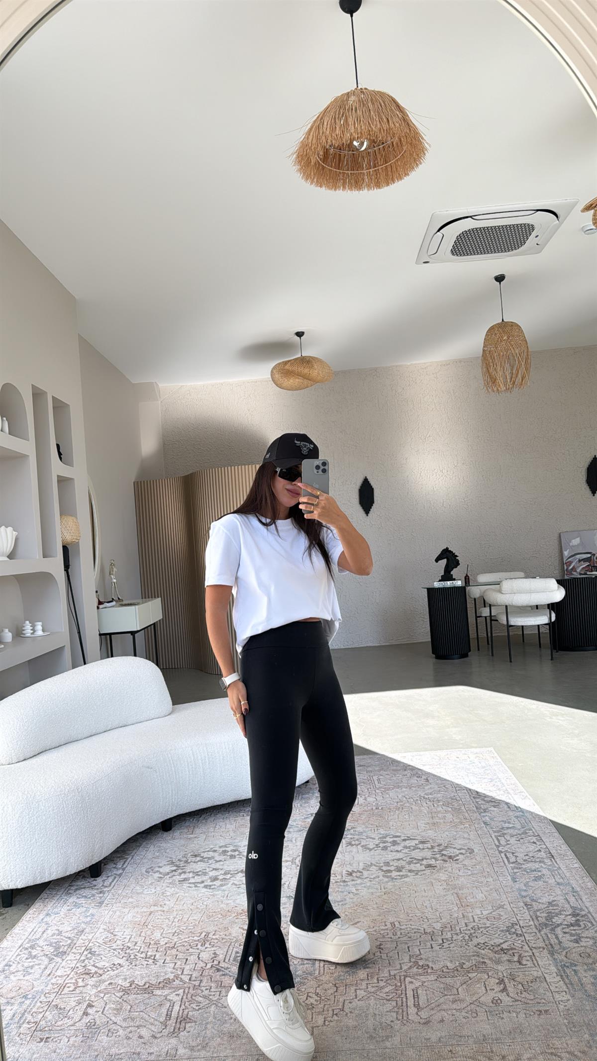 Siyah Paça Çıtçıtlı Orijinal Tayt