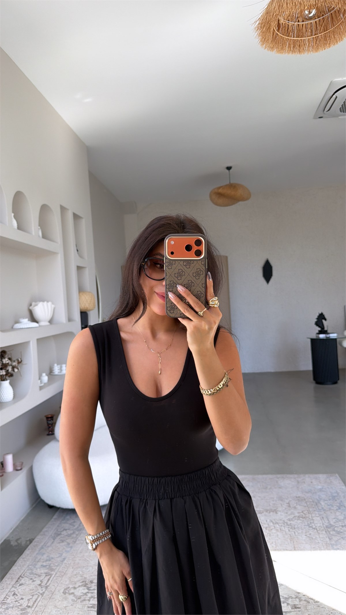 Siyah Pamuk ZR Model Kalın Askılı Alttan Çıtçıtlı Zıbın
