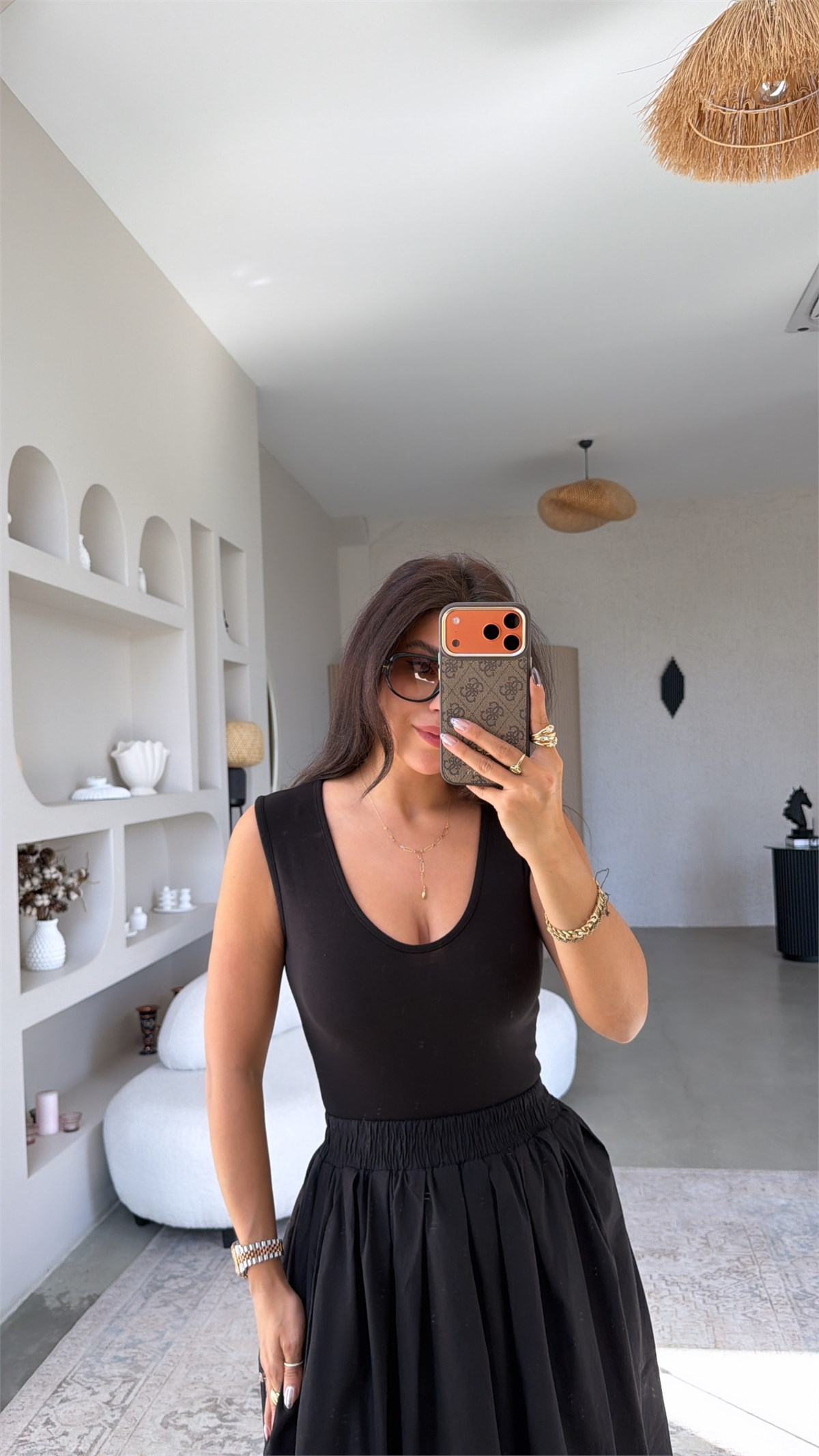 Siyah Pamuk ZR Model Kalın Askılı Alttan Çıtçıtlı Zıbın