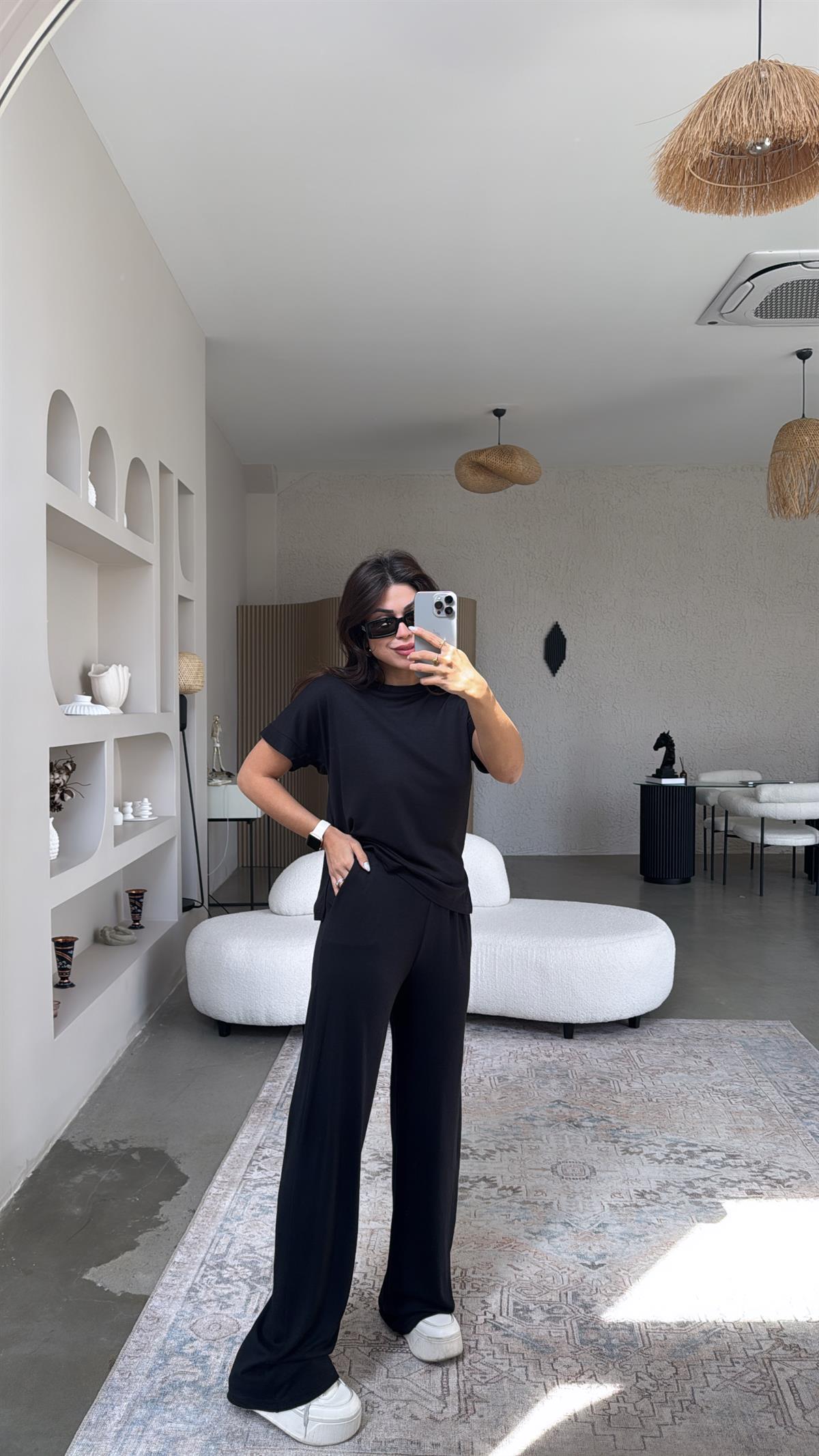 Siyah Pike Modal Tensel Takım